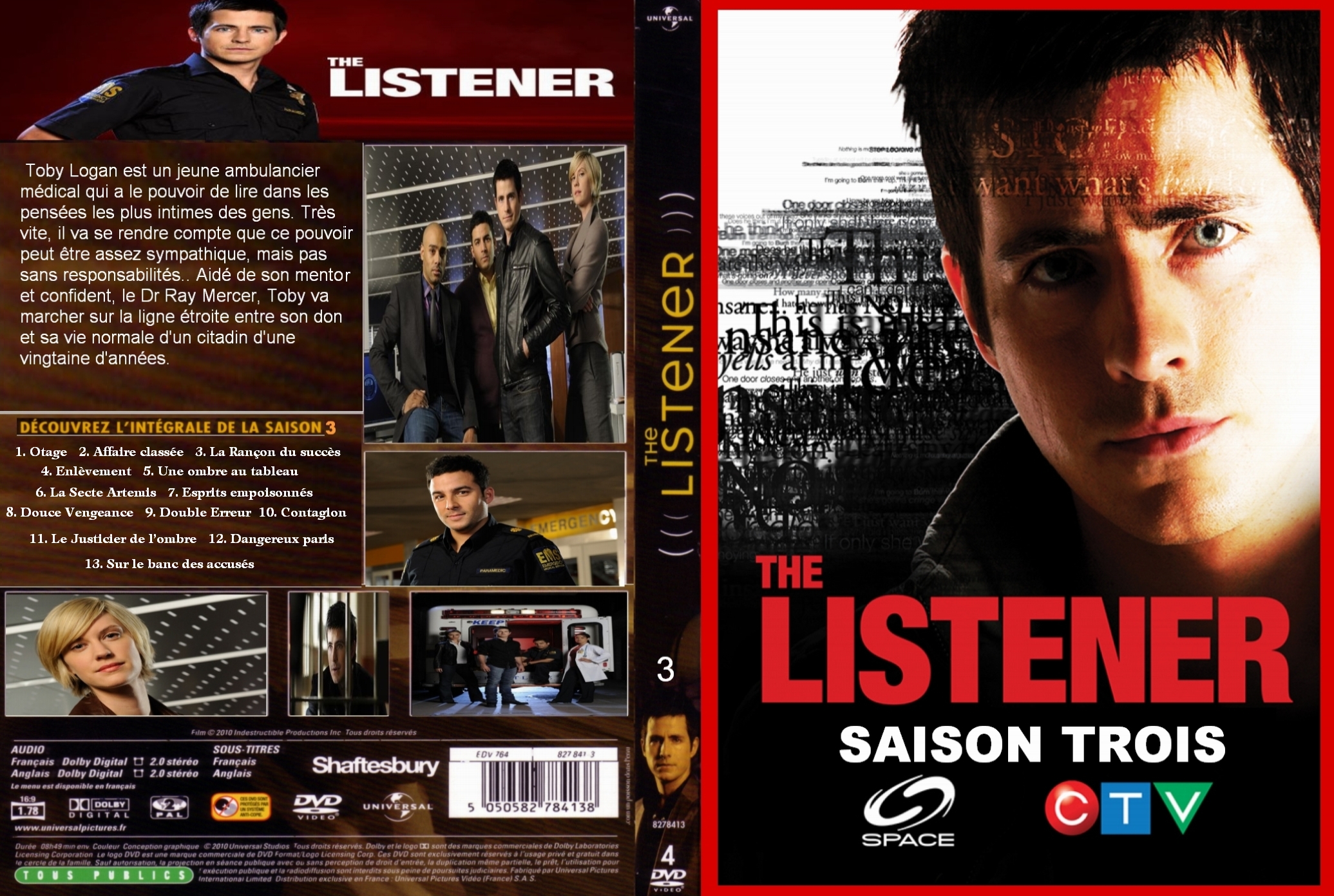 Jaquette DVD The Listener saison 3 custom