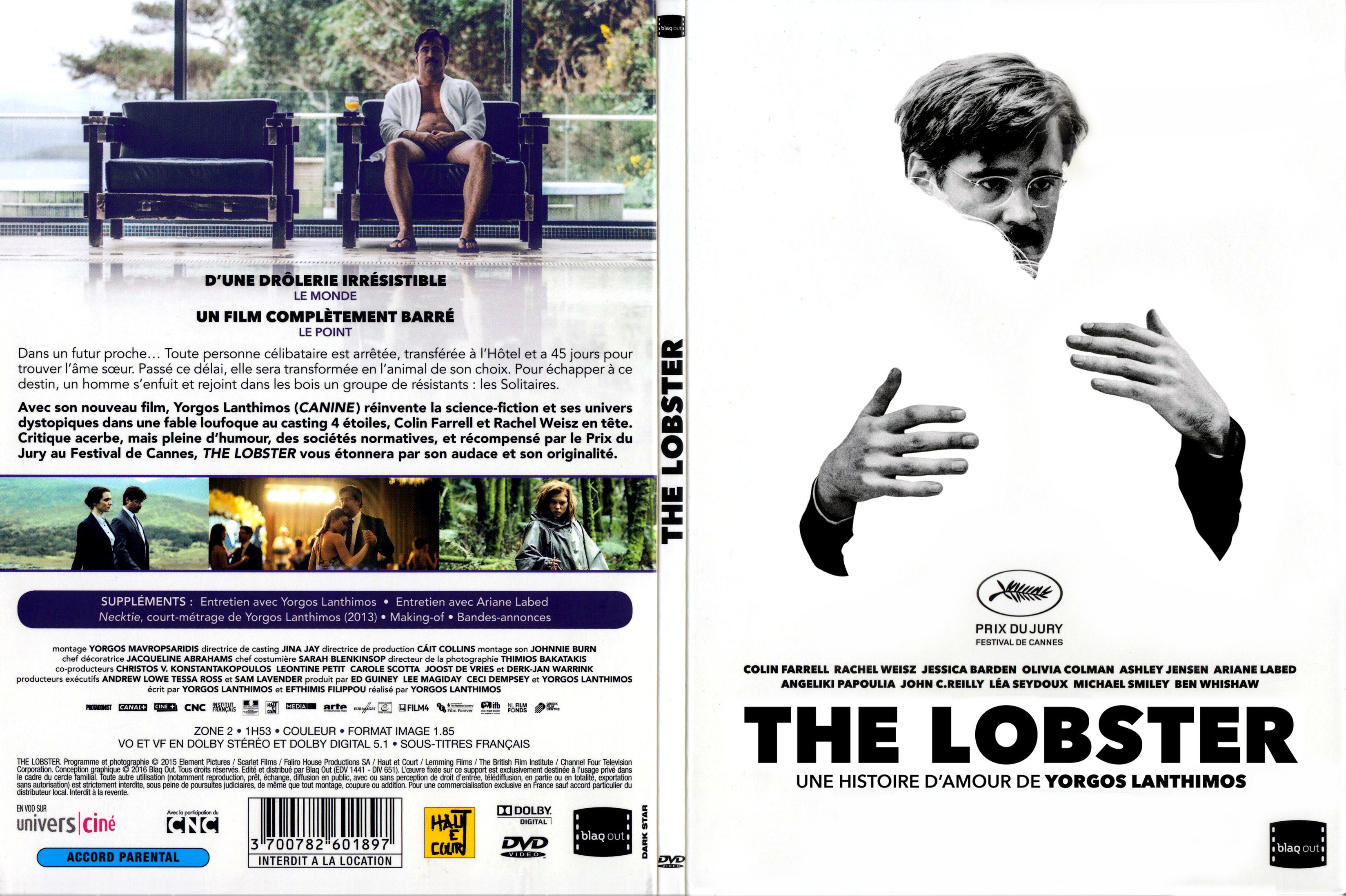 Jaquette DVD The Lobster