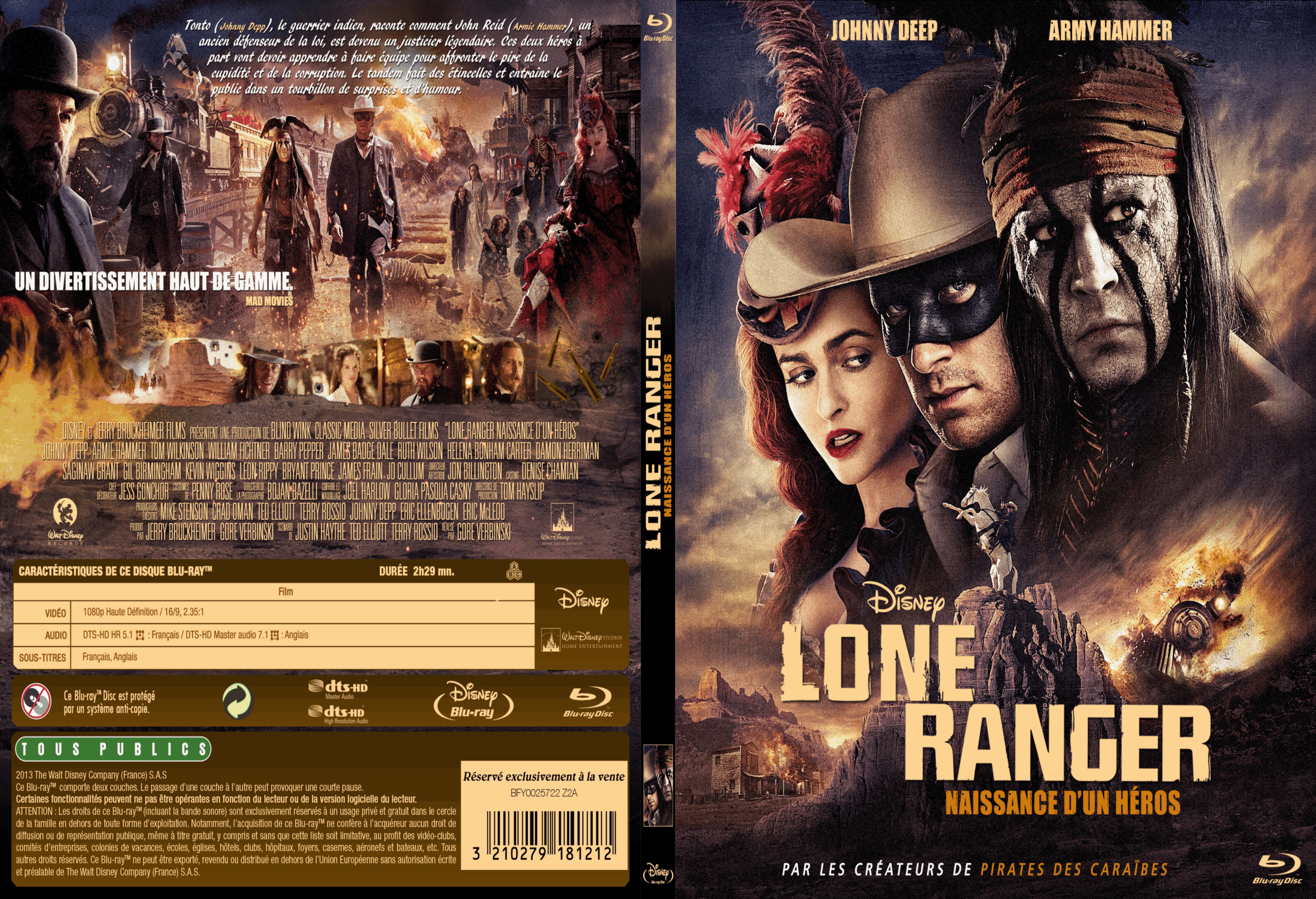 Jaquette DVD The Lone Ranger - SLIM