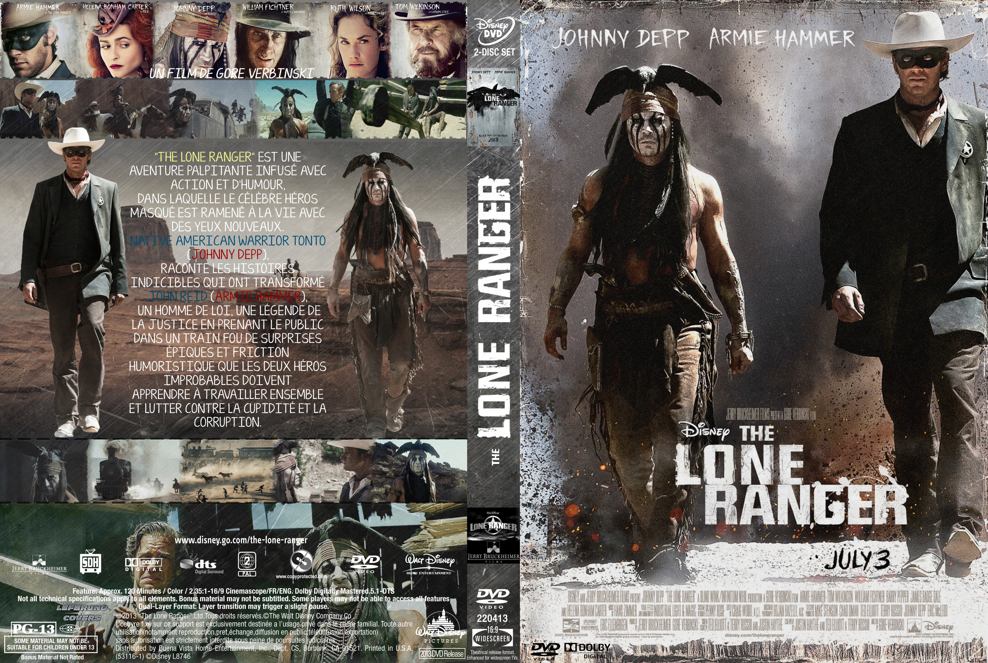 Jaquette DVD The Lone Ranger custom