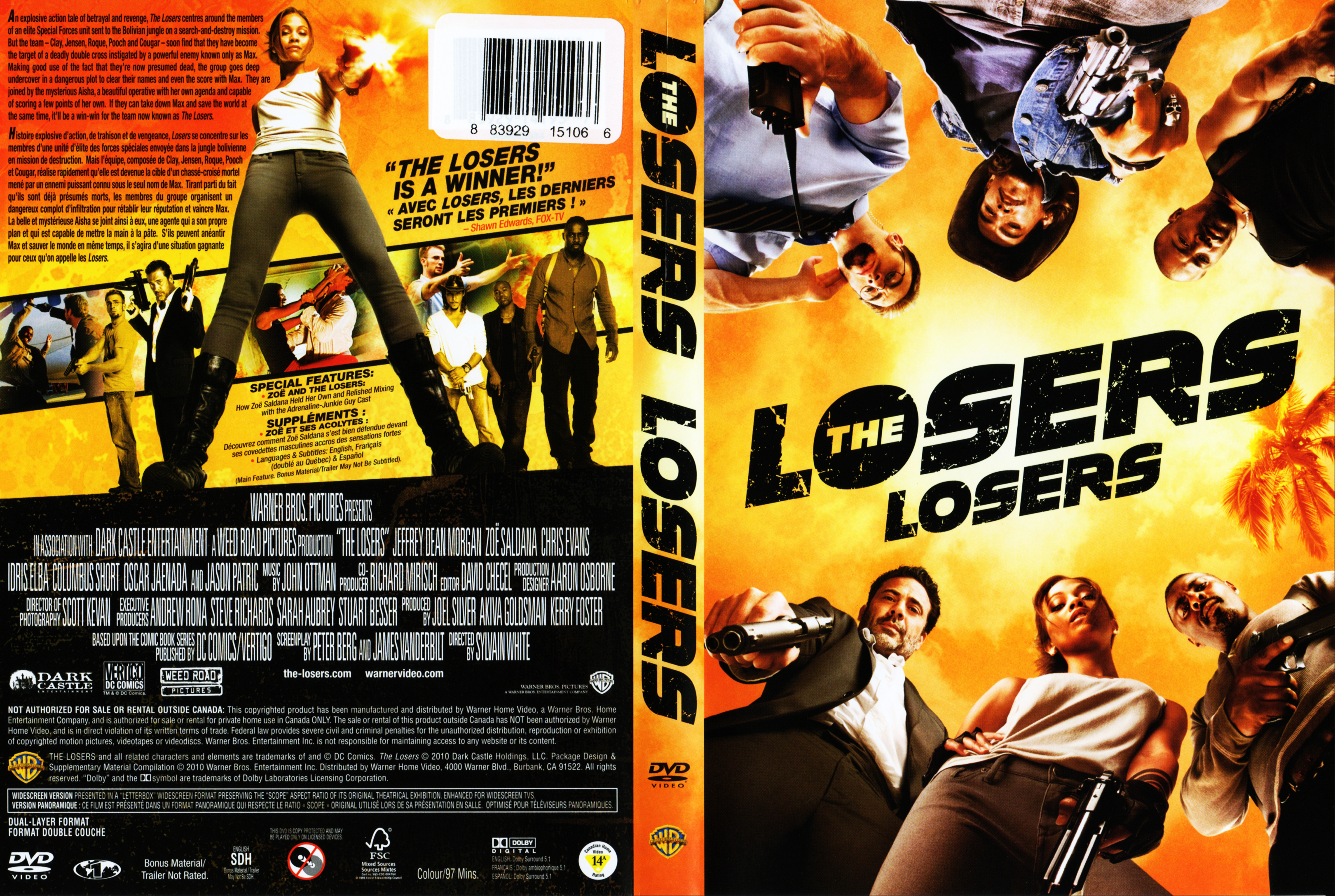 Jaquette DVD The Losers (Canadienne)