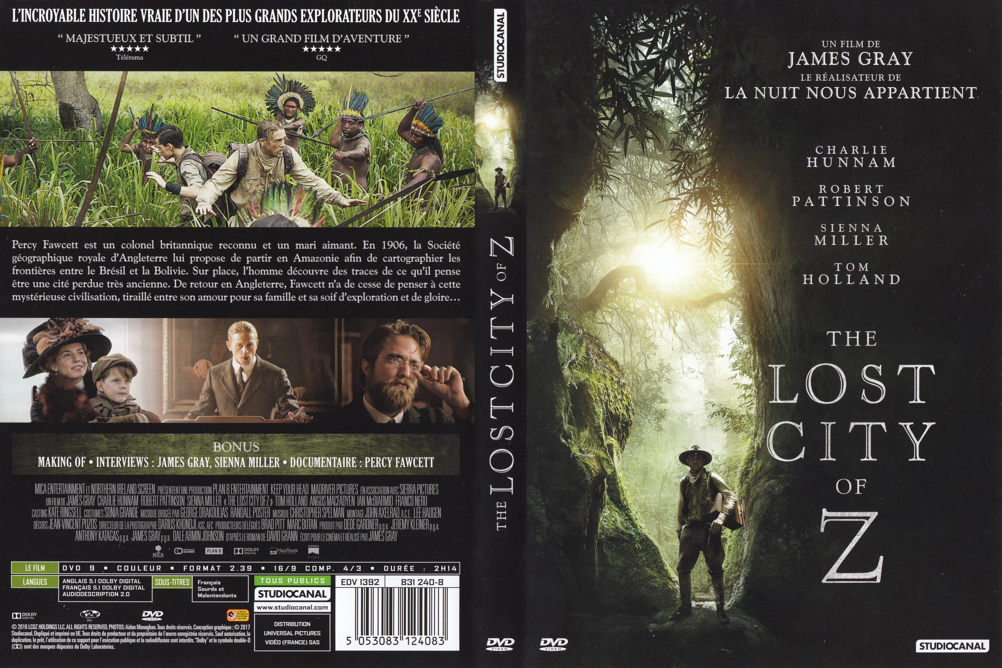 Jaquette DVD The Lost City of Z