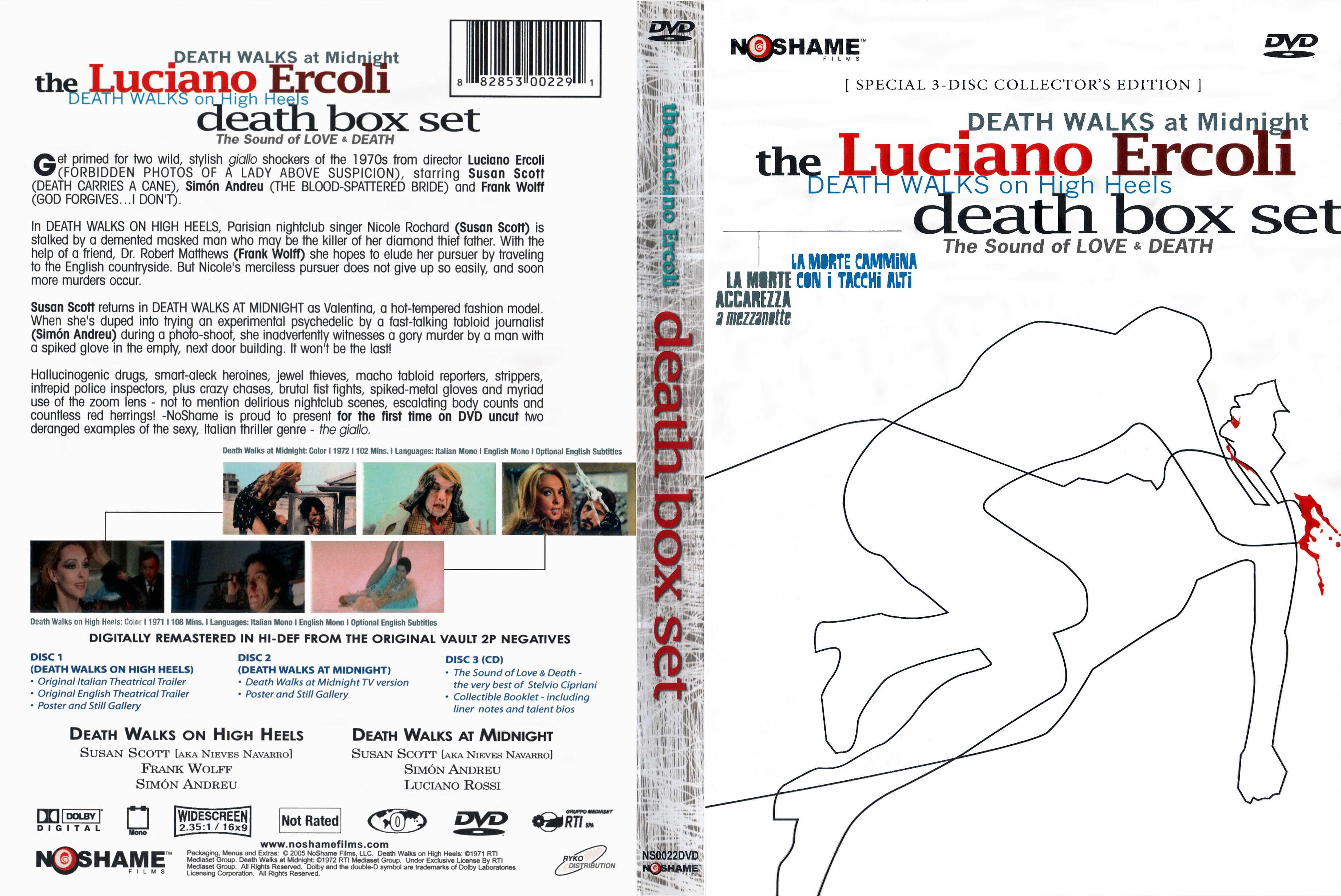 Jaquette DVD The Luciano Ercoli death box set Zone 1