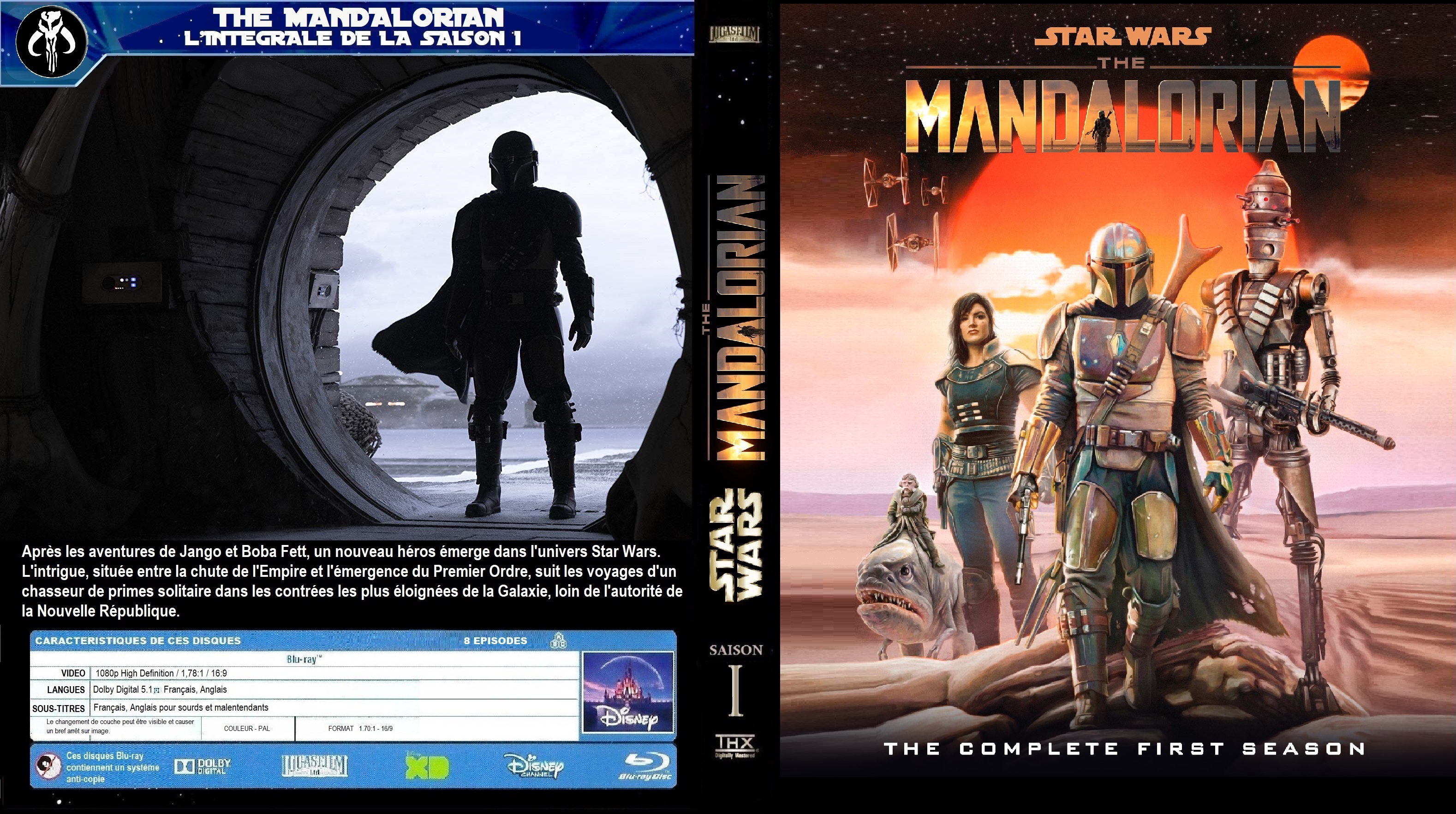 Jaquette DVD The Mandalorian Saison 1 custom (BLU-RAY) v3