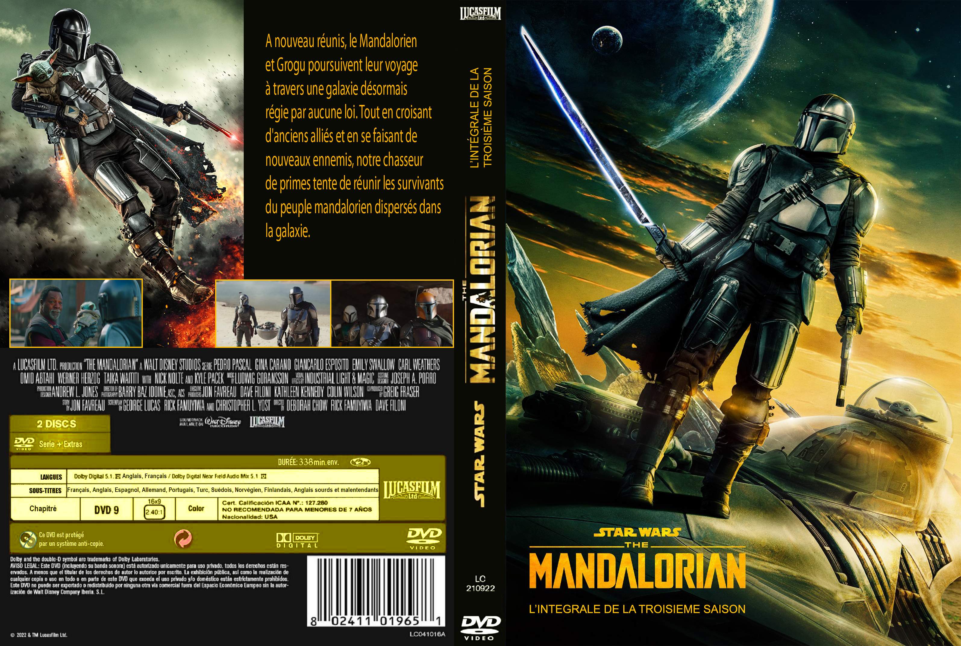 Jaquette DVD The Mandalorian Saison 3 custom