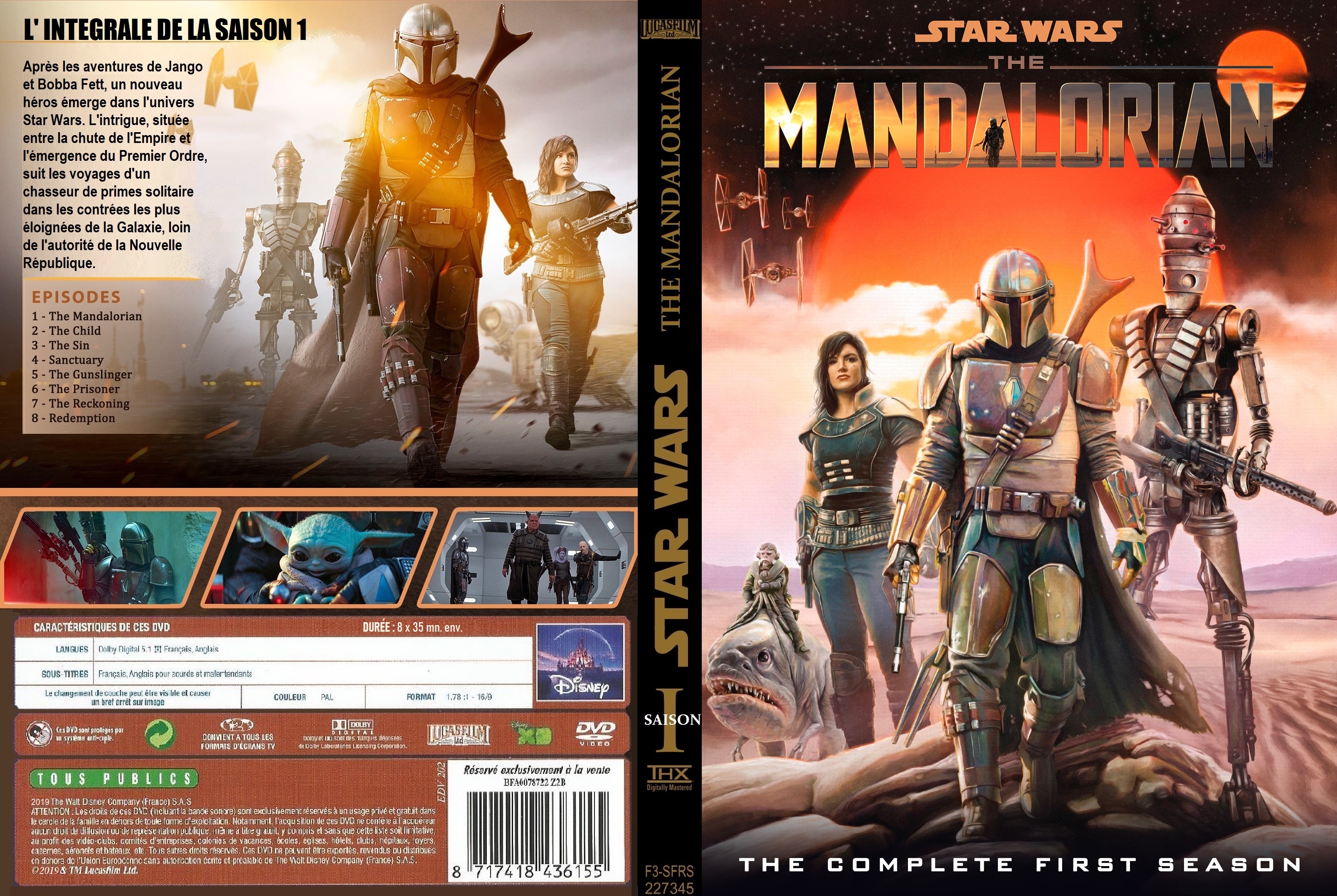 Jaquette DVD The Mandalorian saison 1 custom v2