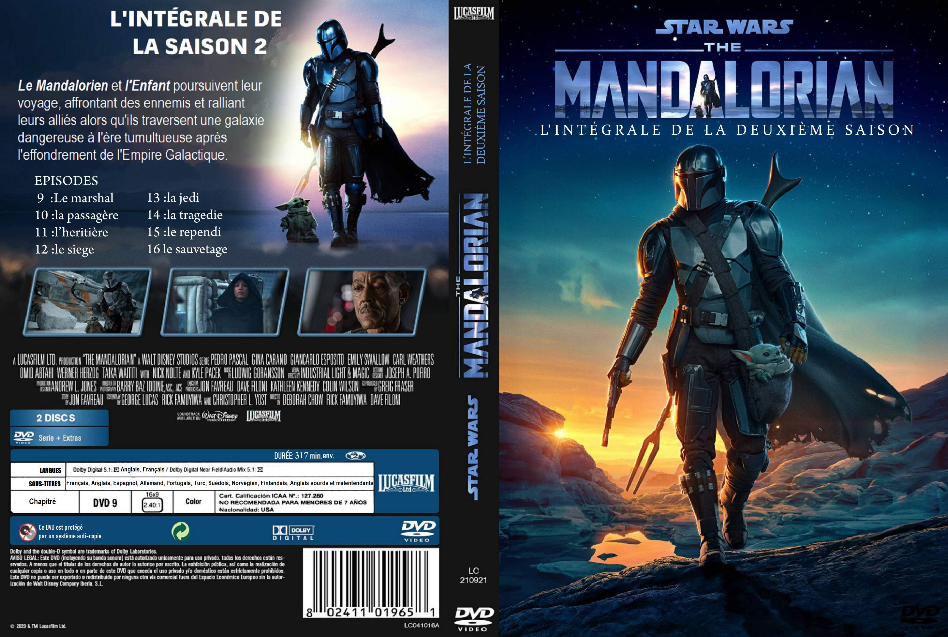 Jaquette DVD The Mandalorian saison 2 custom v2