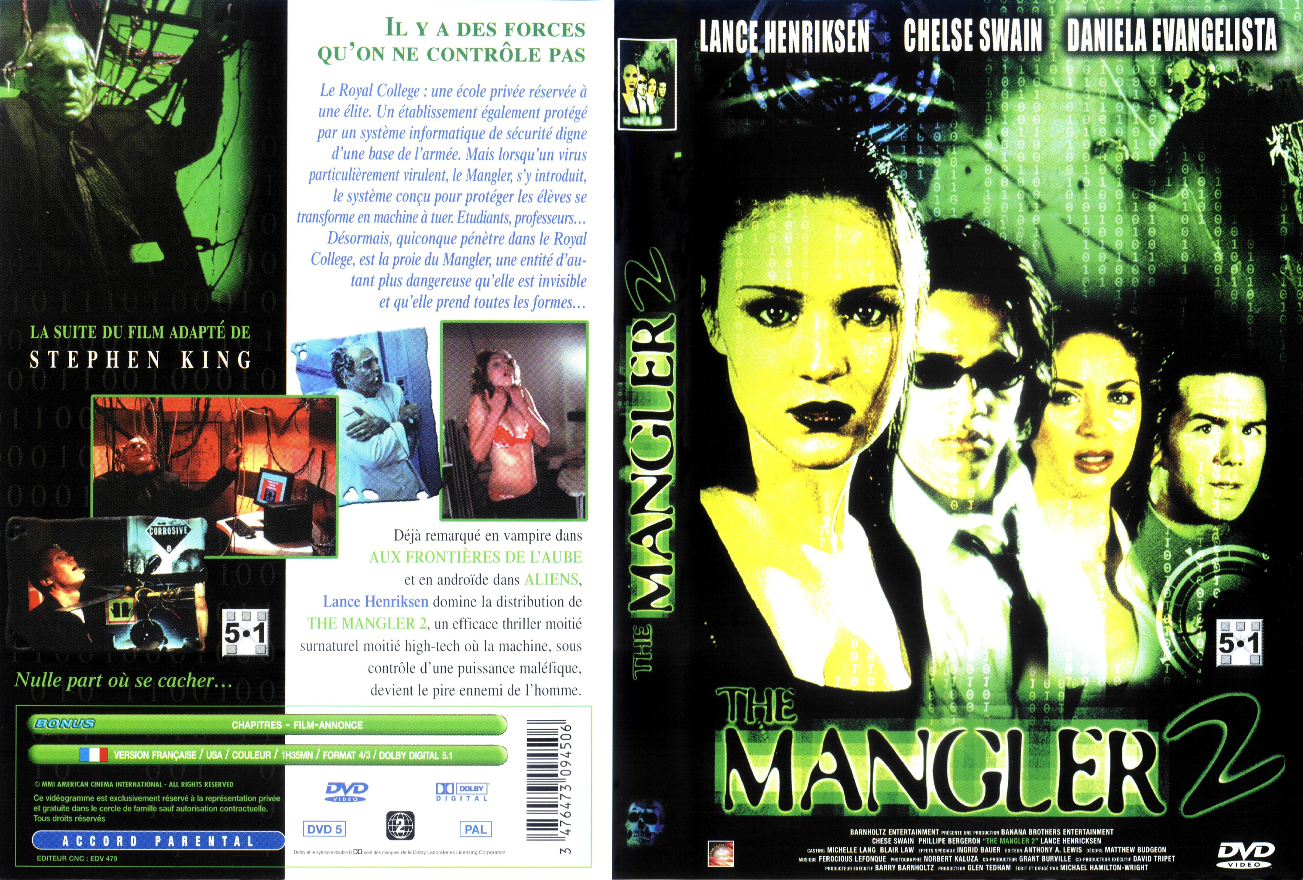 Jaquette DVD The Mangler 2 v2