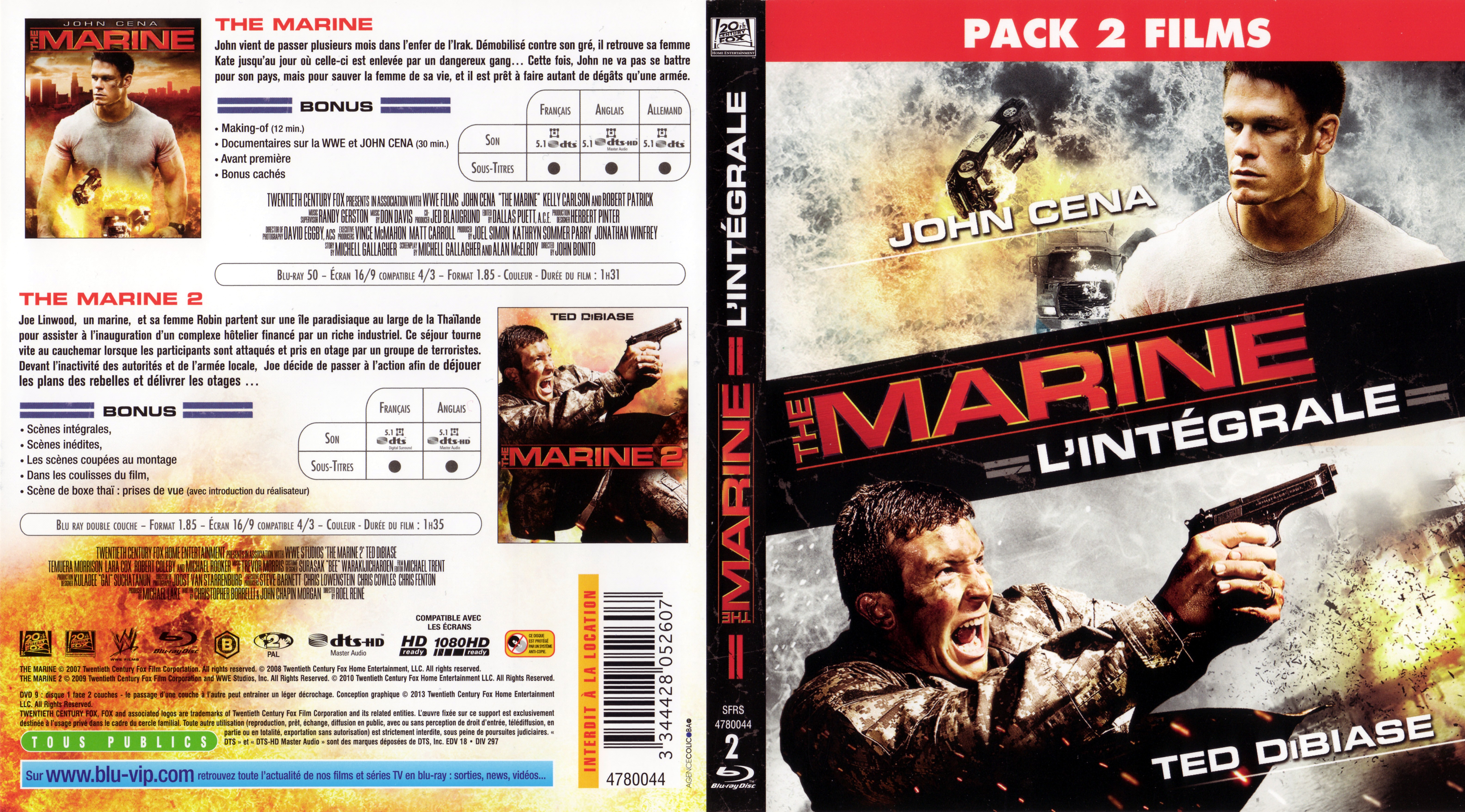 Jaquette DVD The Marine 1 et 2 (BLU-RAY)