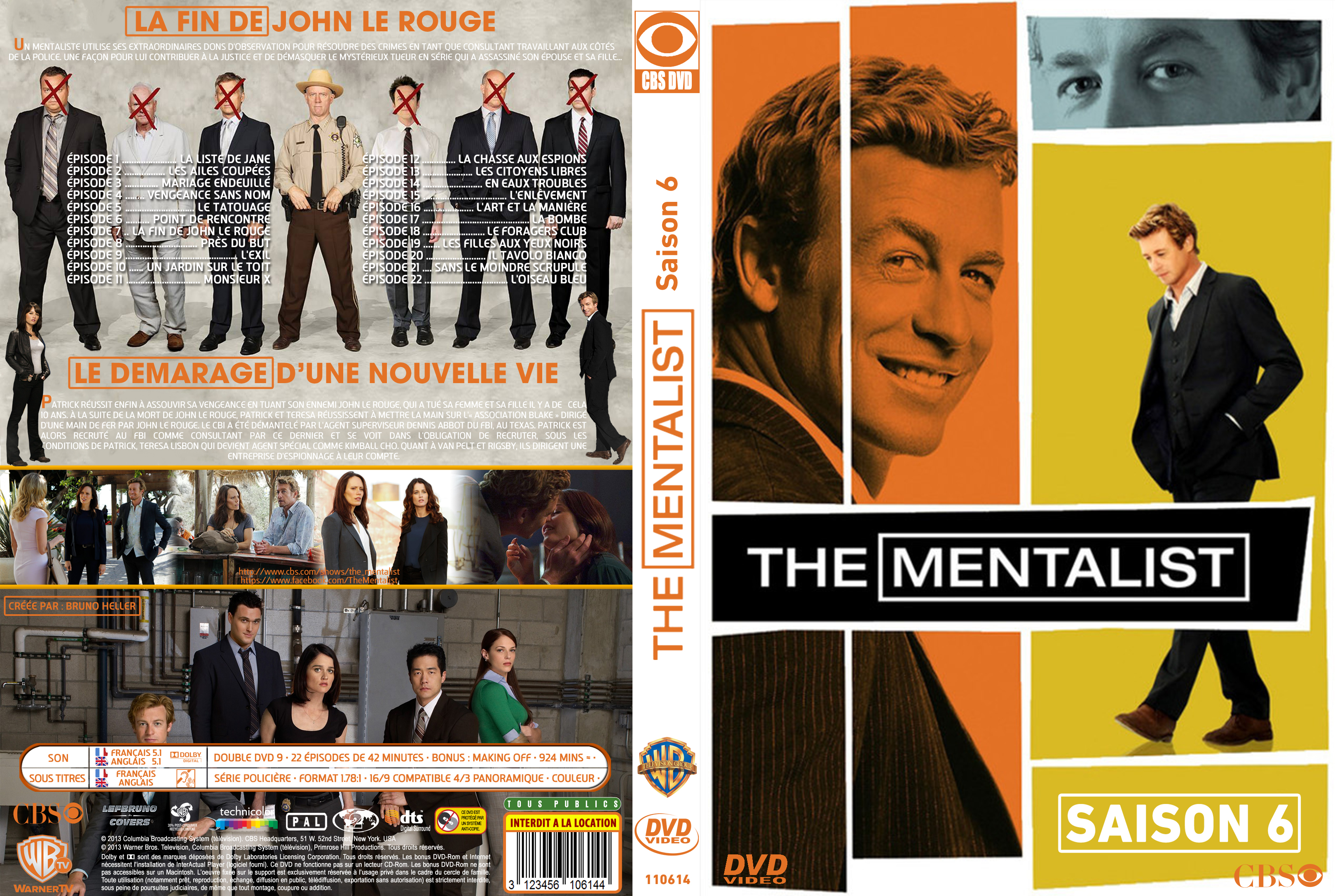 Jaquette DVD The Mentalist Saison 6 custom