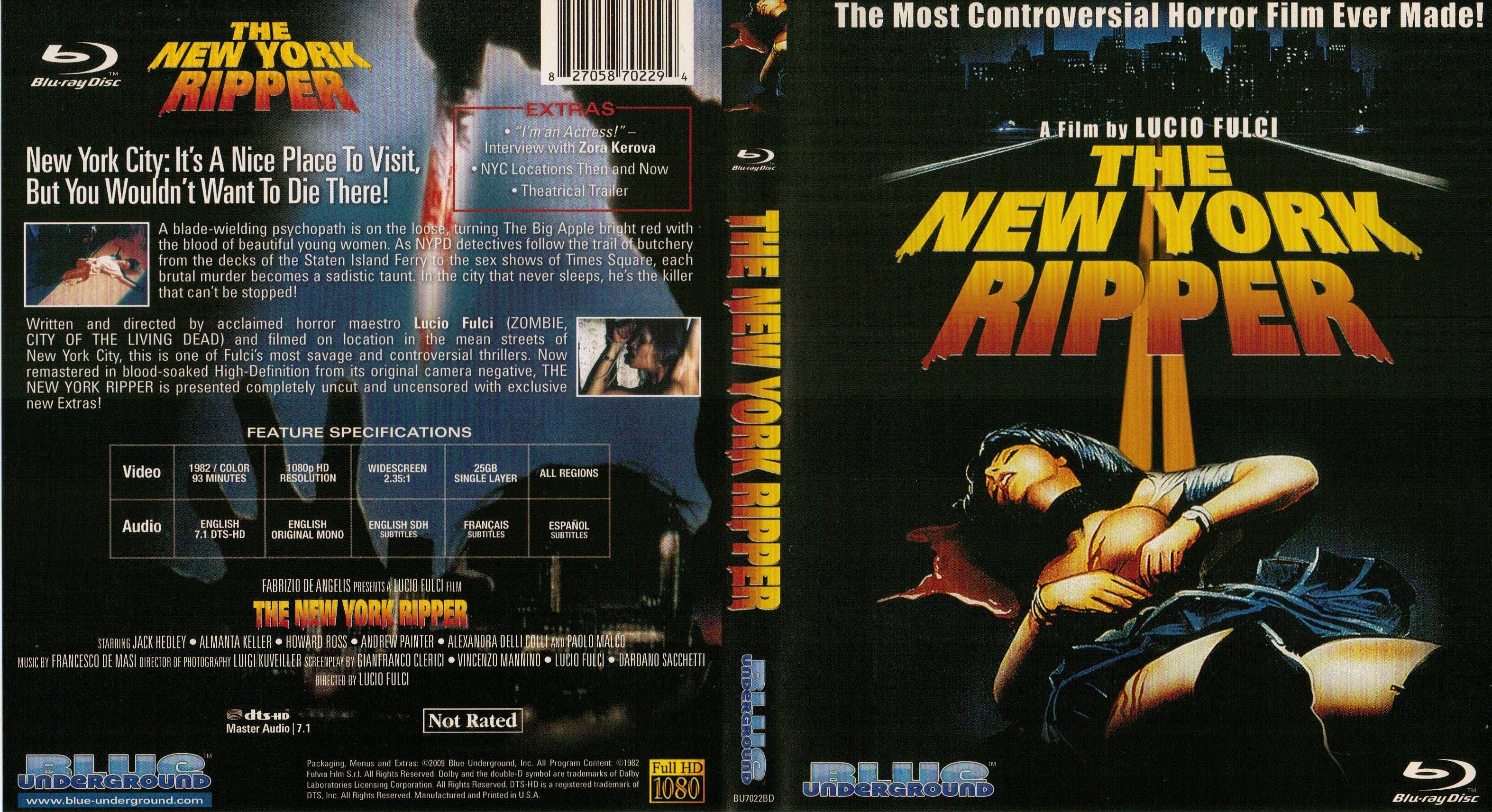 Jaquette DVD The New York Ripper Zone 1 (BLU-RAY)