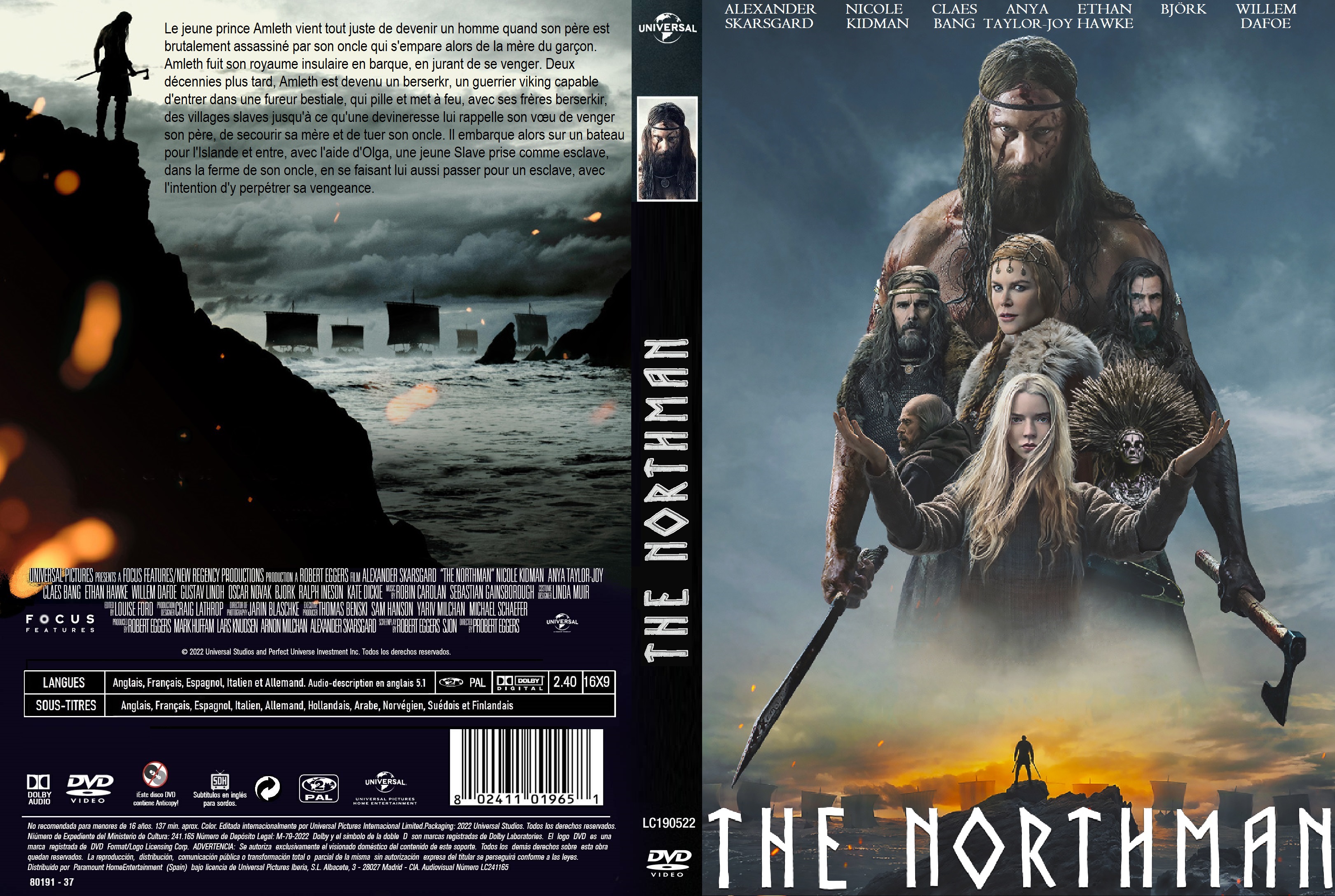 Jaquette DVD The Northman custom
