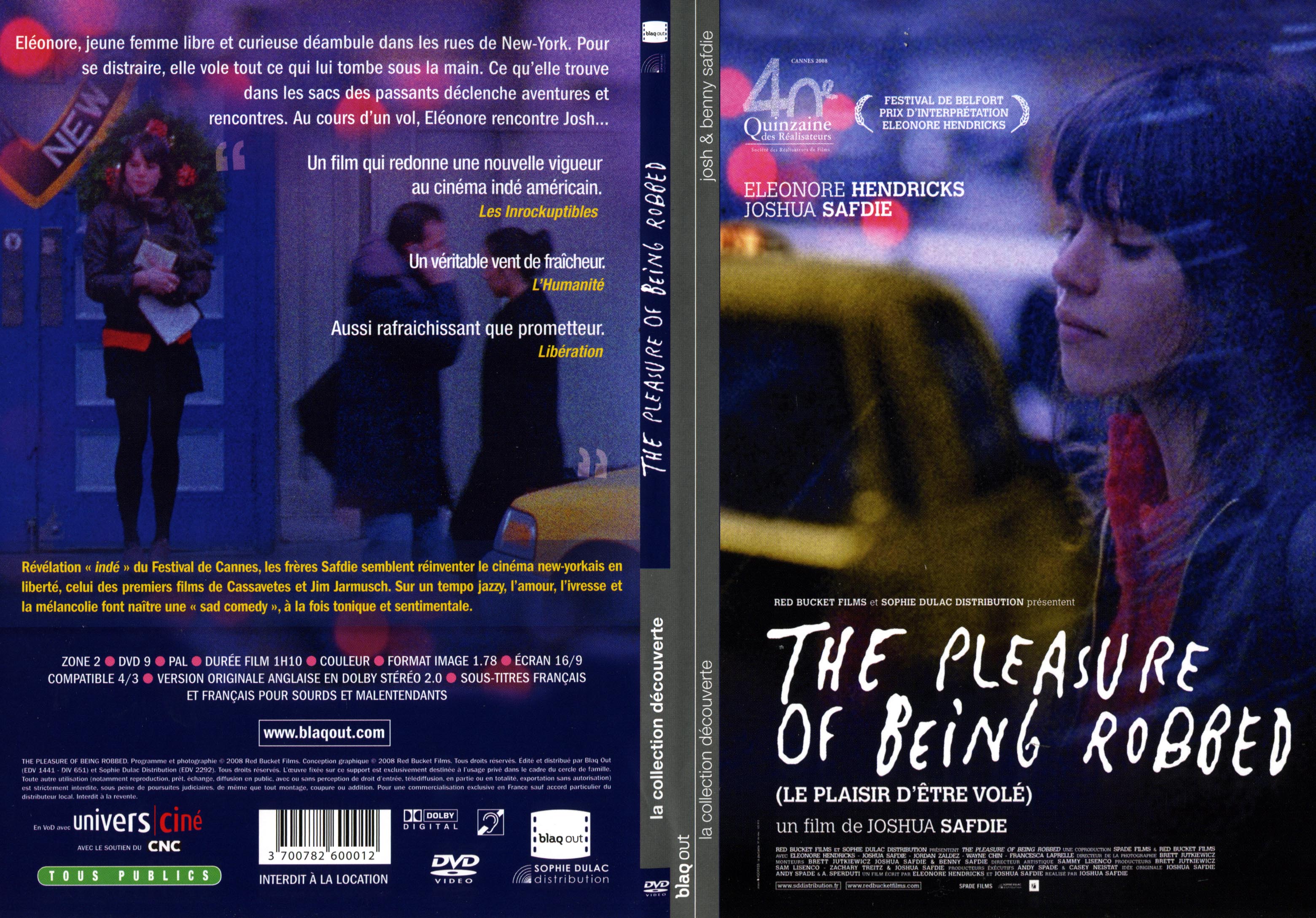 Jaquette DVD The Pleasure of Being Robbed