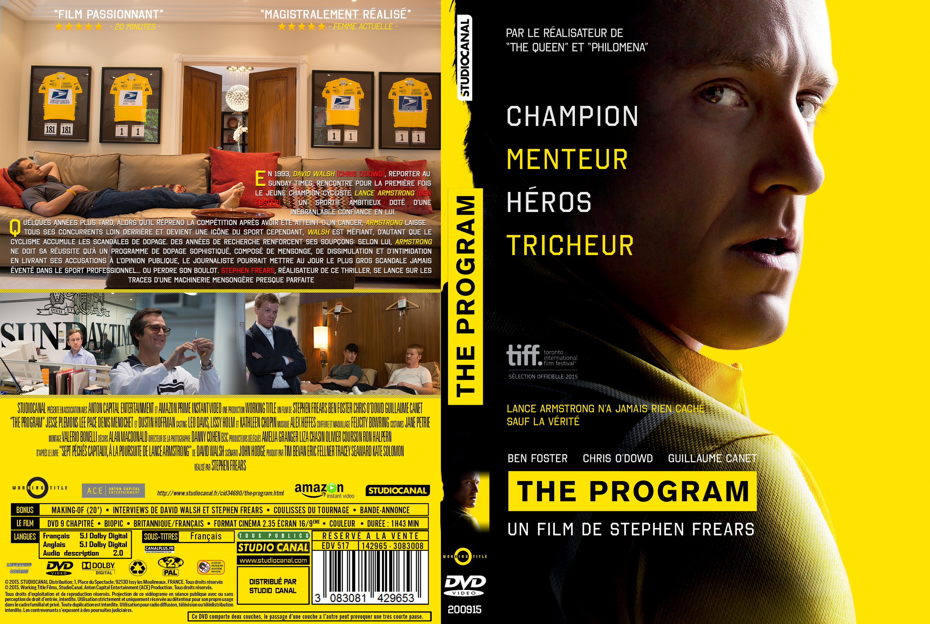 Jaquette DVD The Program custom