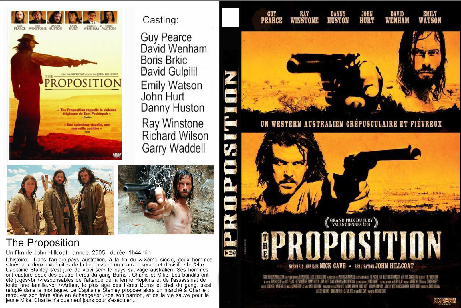Jaquette DVD The Proposition custom