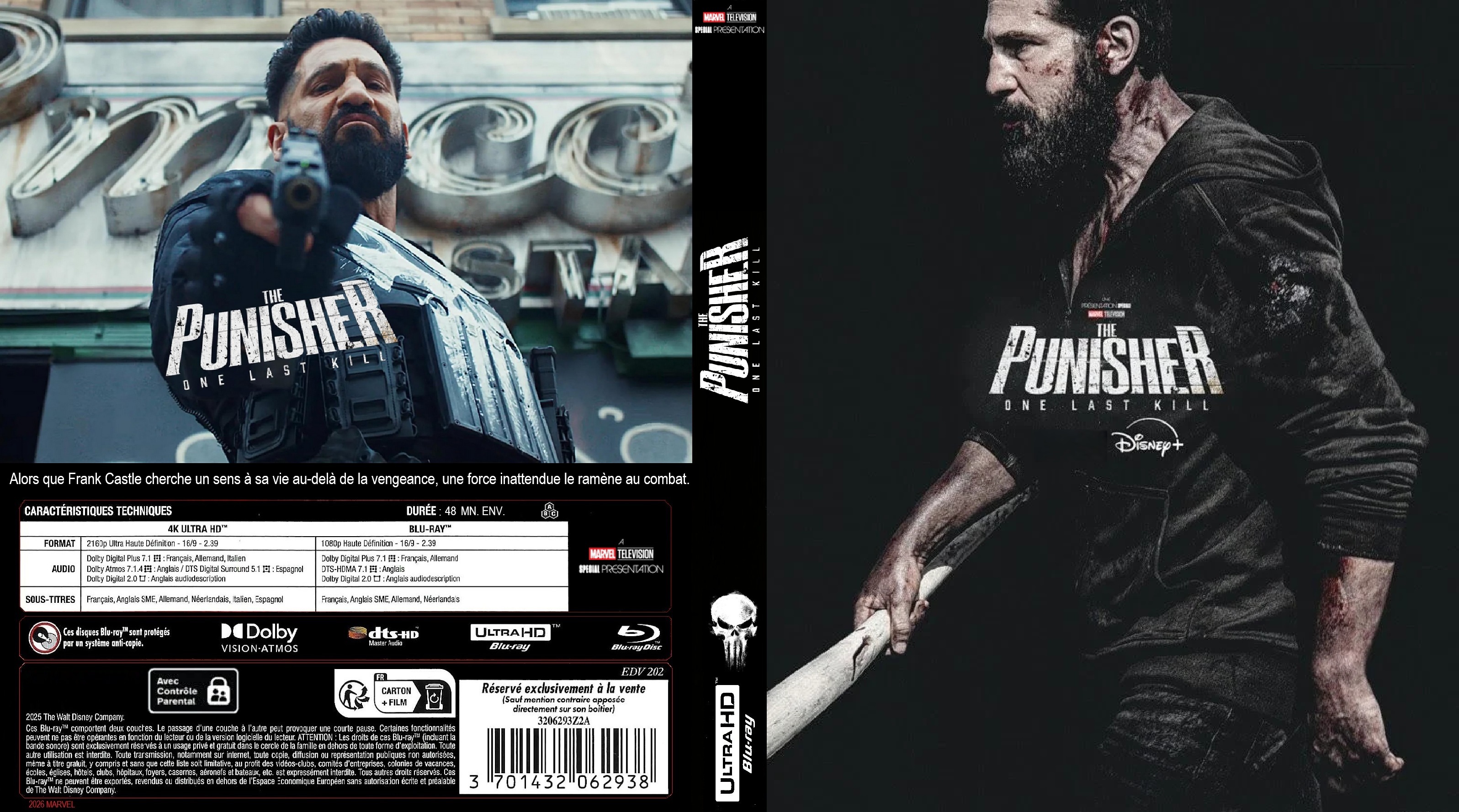 Jaquette DVD The Punisher One Last Kill 4K BLU RAY custom