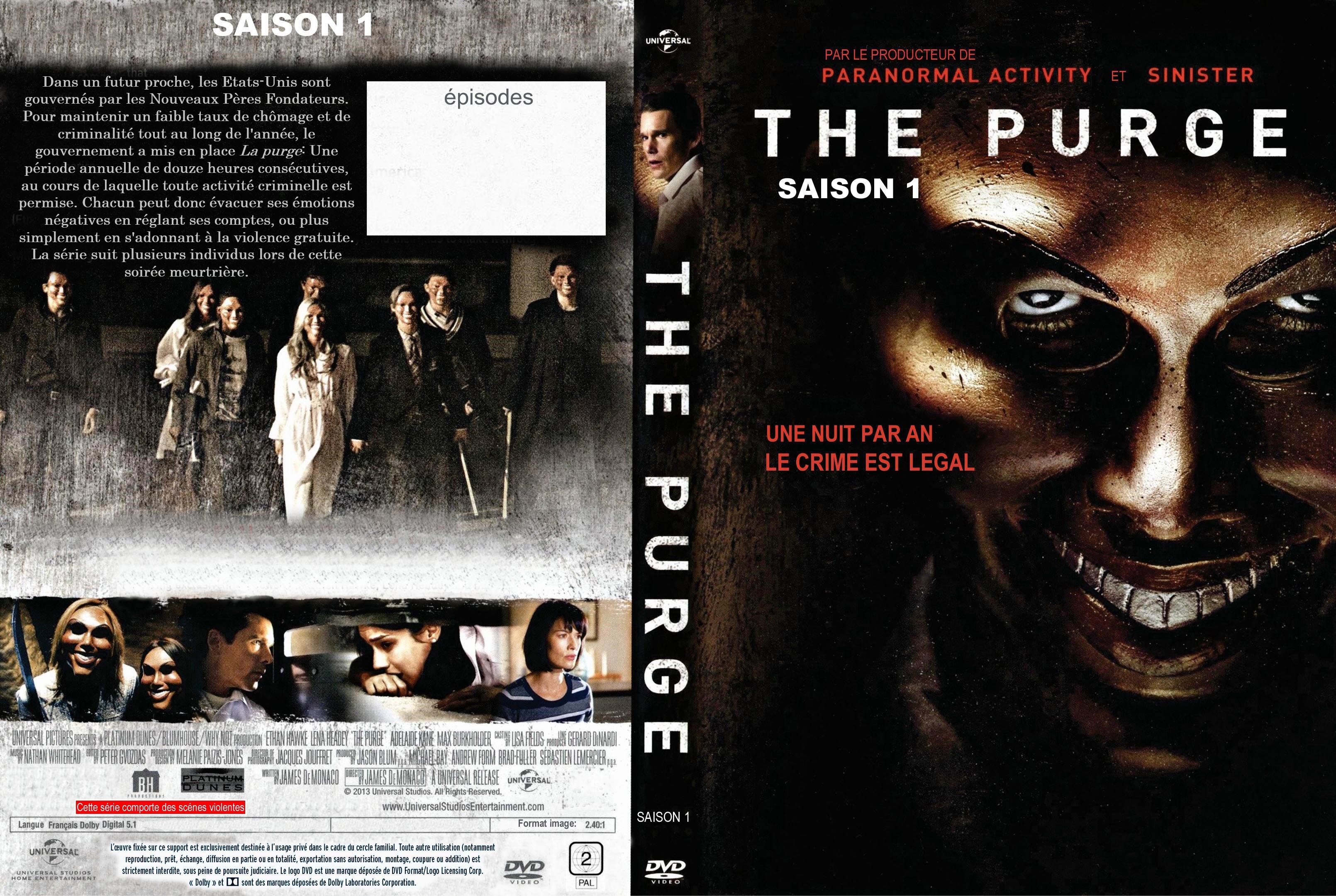 Jaquette DVD The Purge saison 1 custom