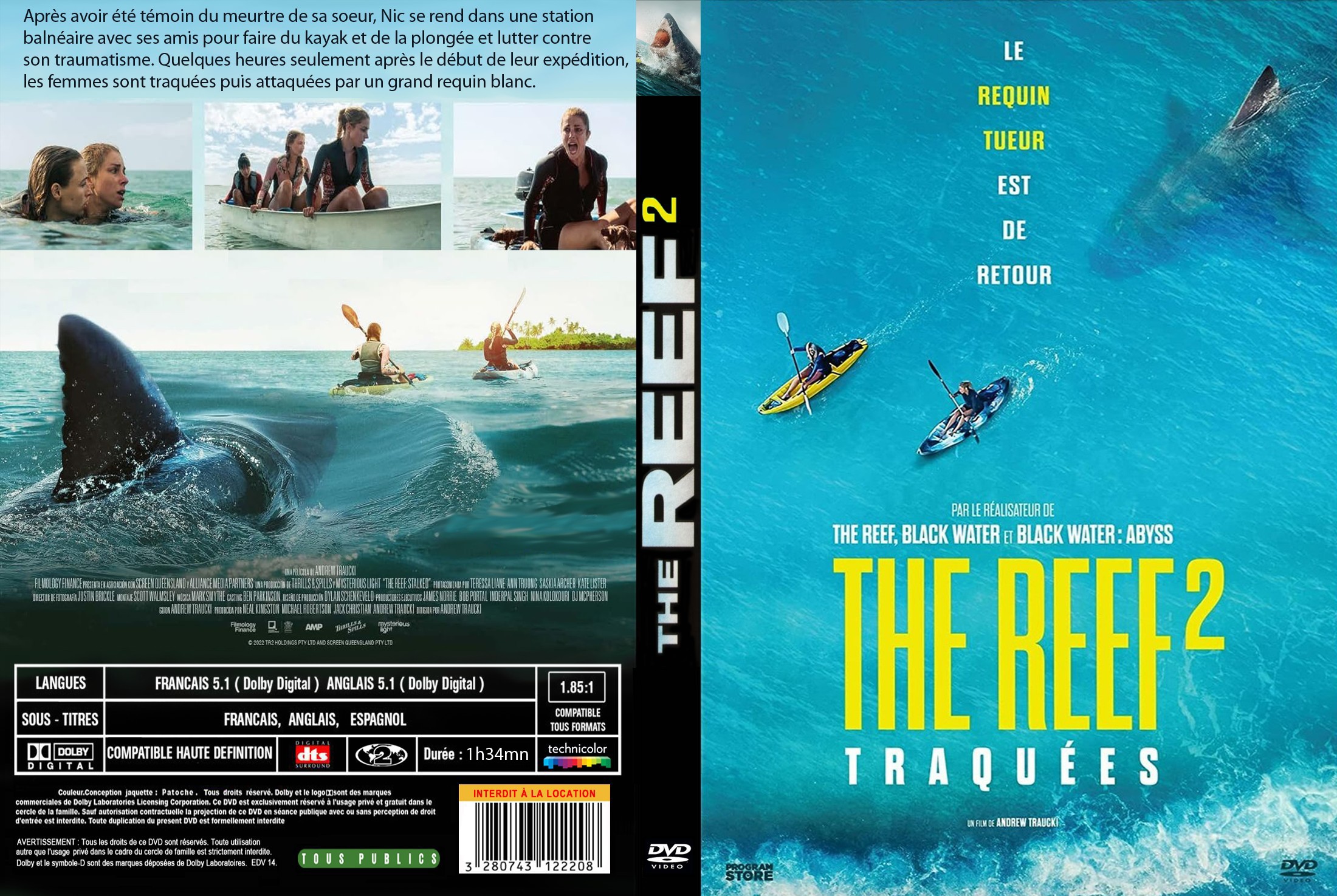 Jaquette DVD The Reef 2 custom
