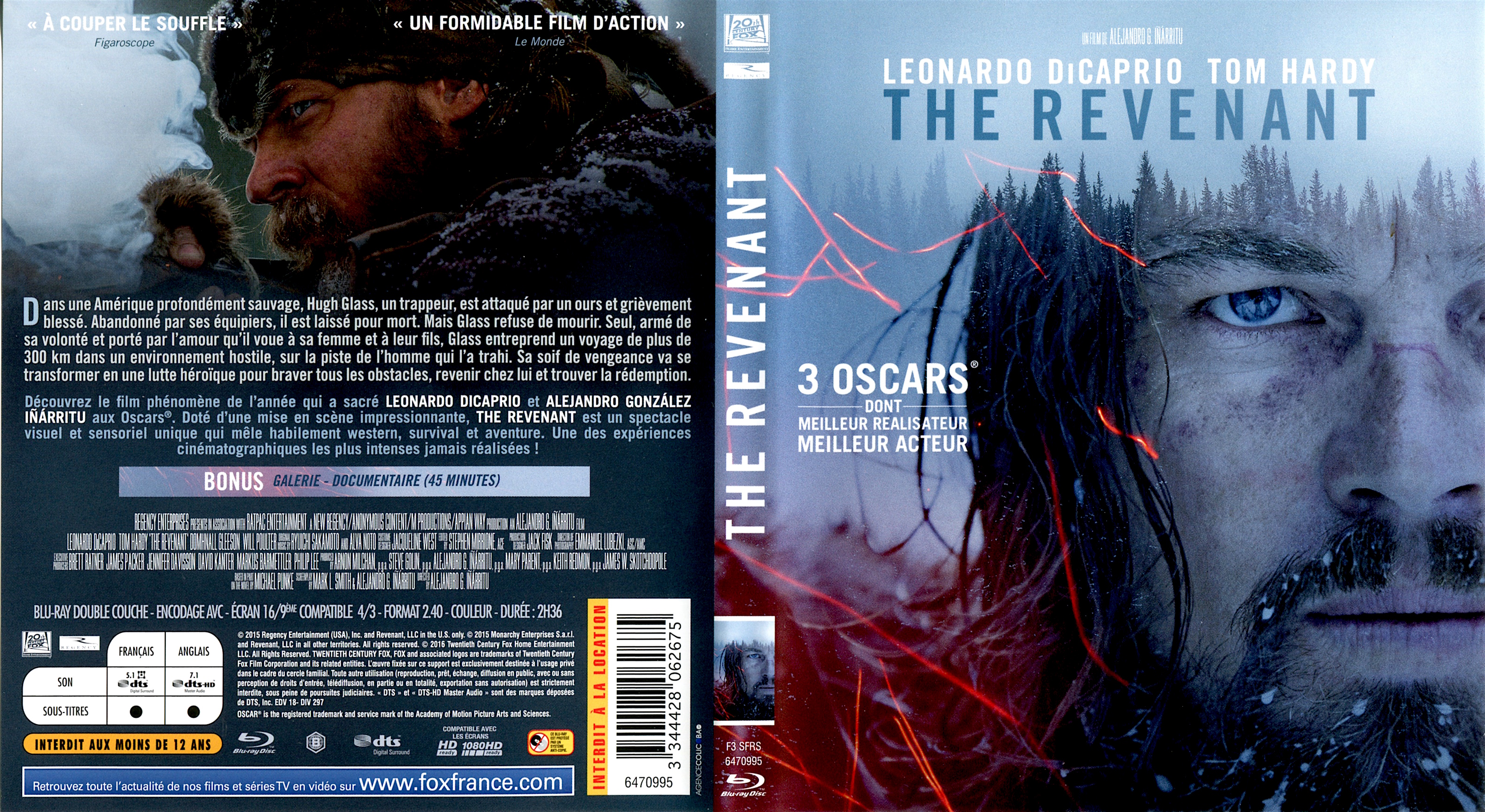 Jaquette DVD The Revenant (BLU-RAY)