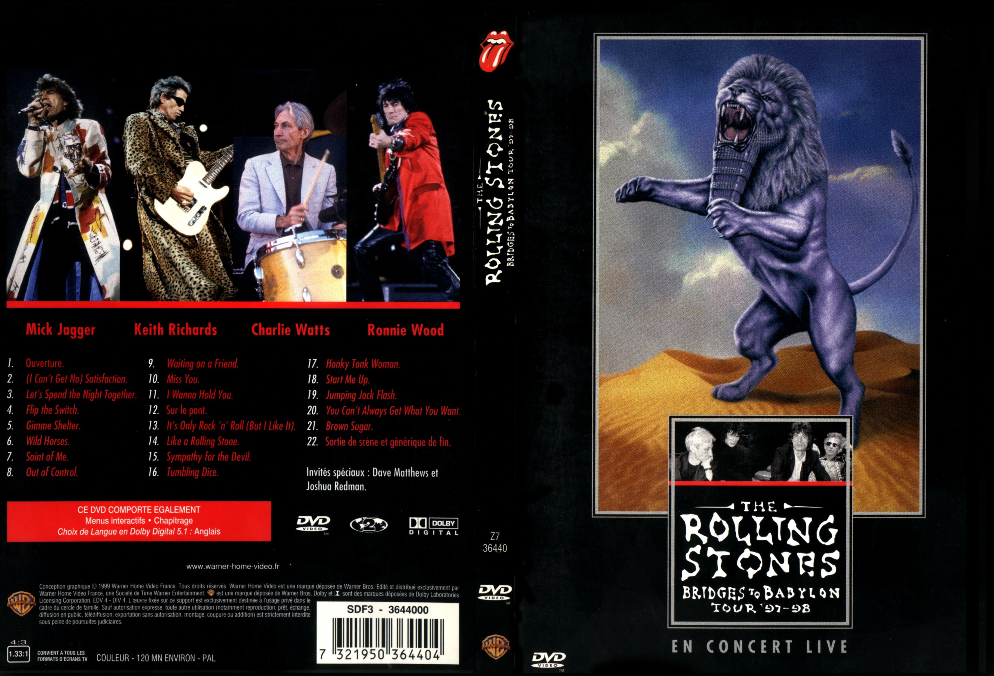 Jaquette DVD The Rolling Stones Bridges to Babylon tour 97-98