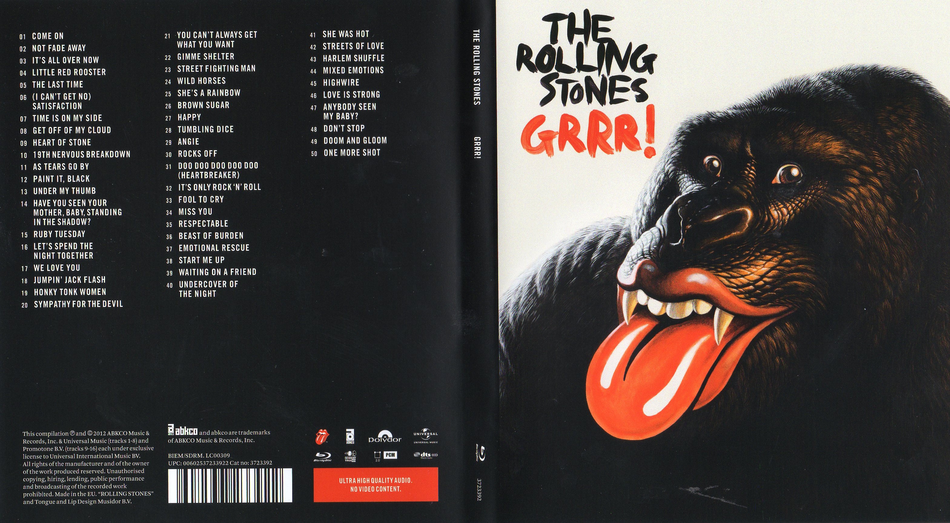 Jaquette DVD The Rolling stones Grrr (BLU-RAY)