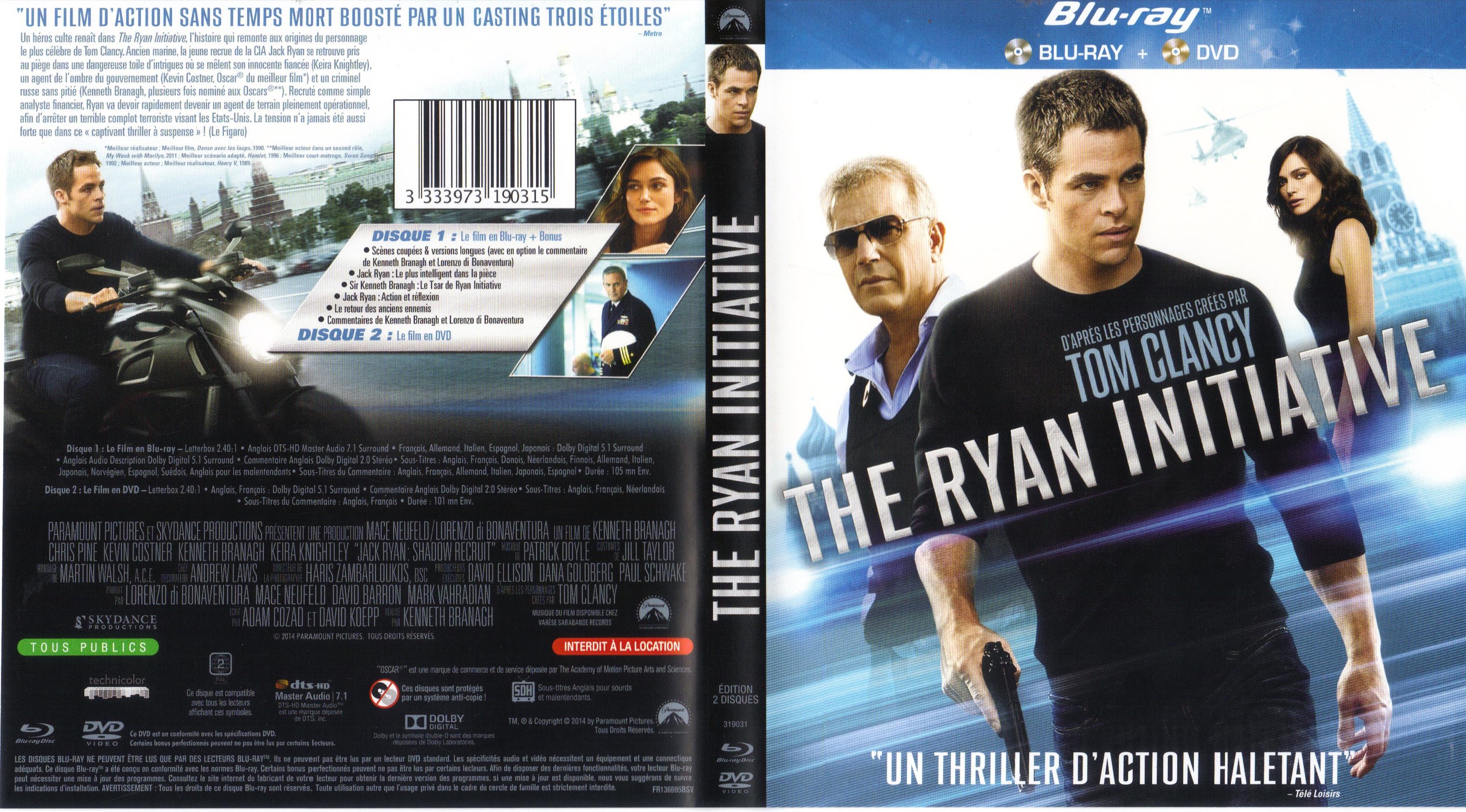Jaquette DVD The Ryan Initiative (BLU-RAY)