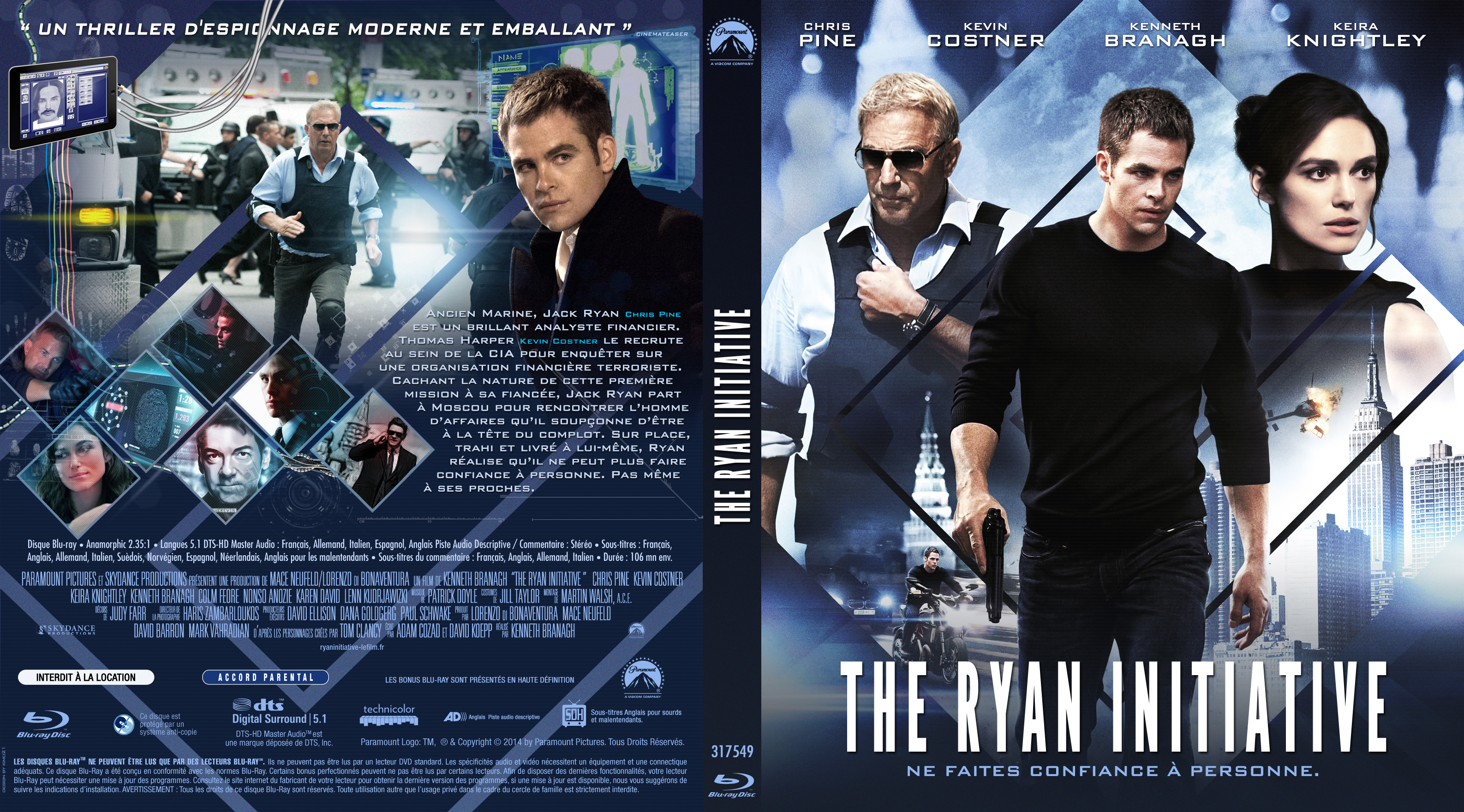 Jaquette DVD The Ryan Initiative custom (BLU-RAY)