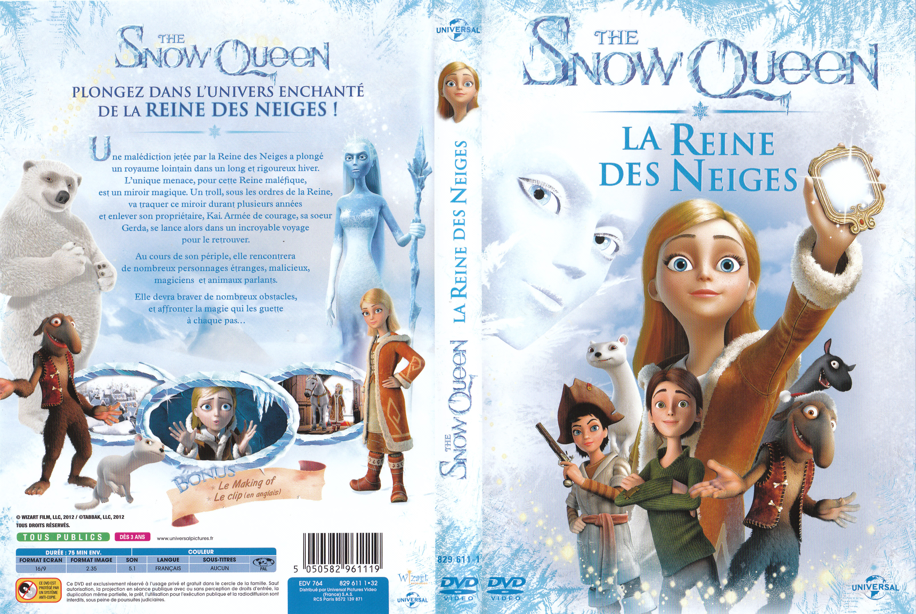 Jaquette DVD The Snow Queen, la reine des neiges
