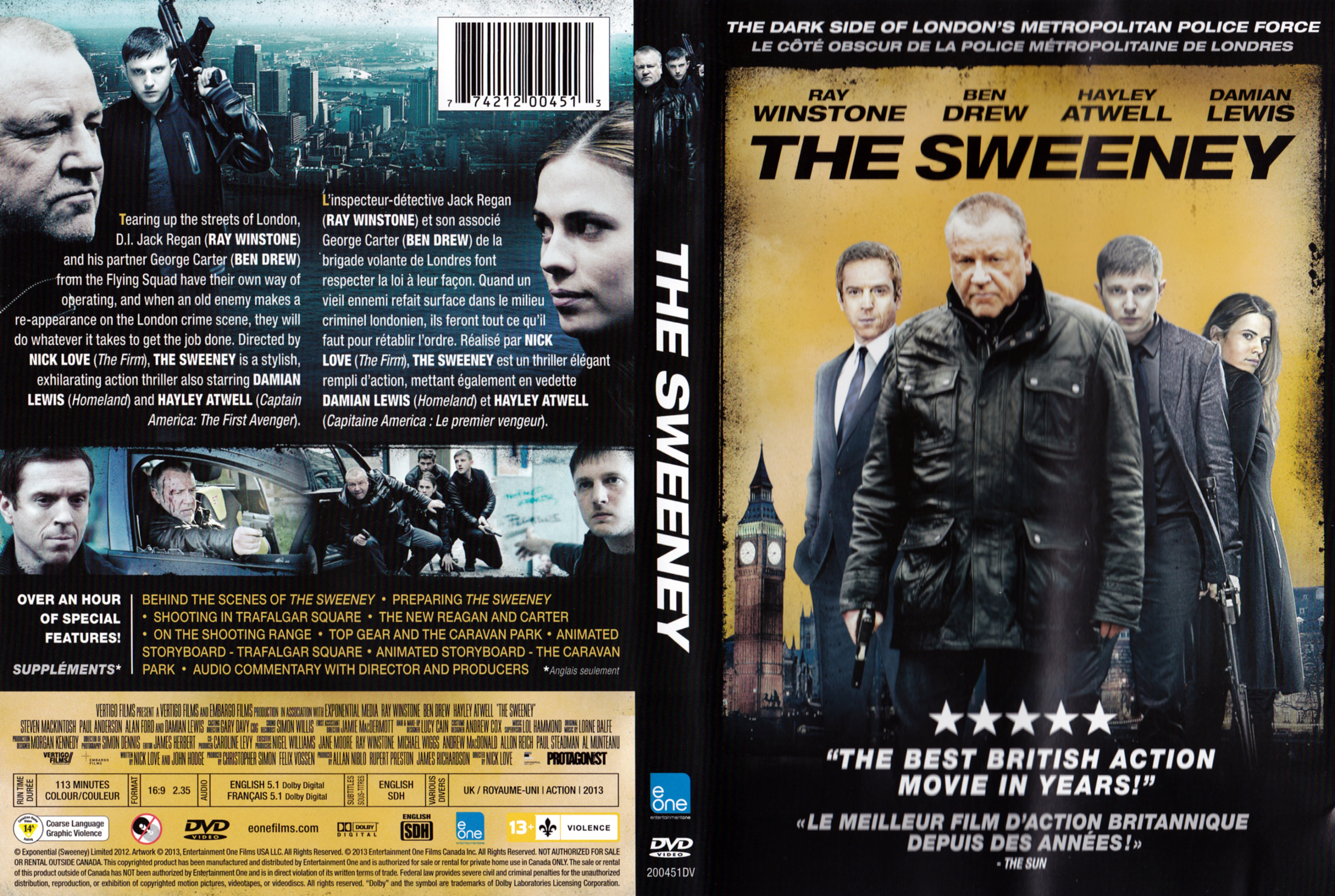 Jaquette DVD The Sweeney (Canadienne)
