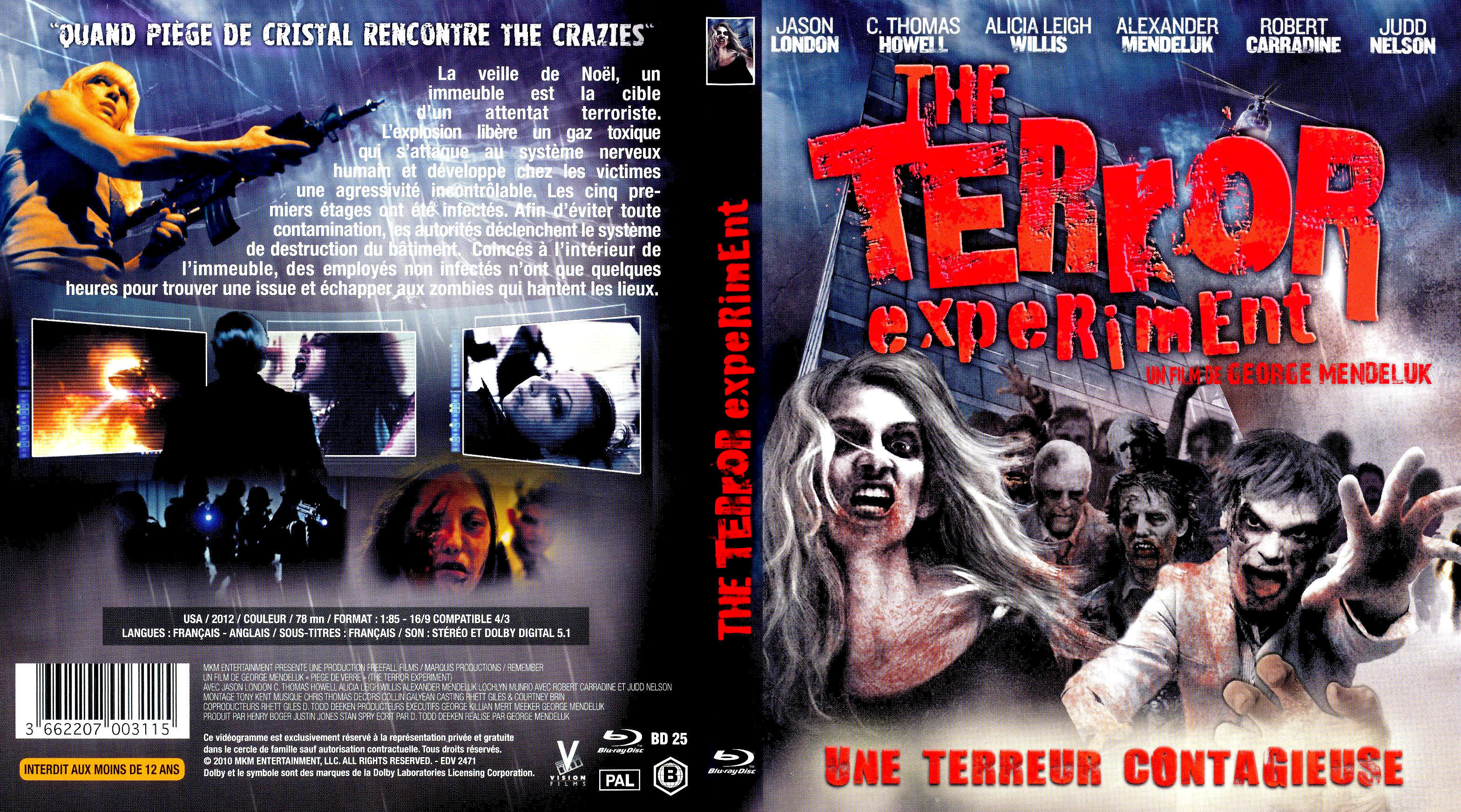 Jaquette DVD The Terror Experiment (BLU-RAY)