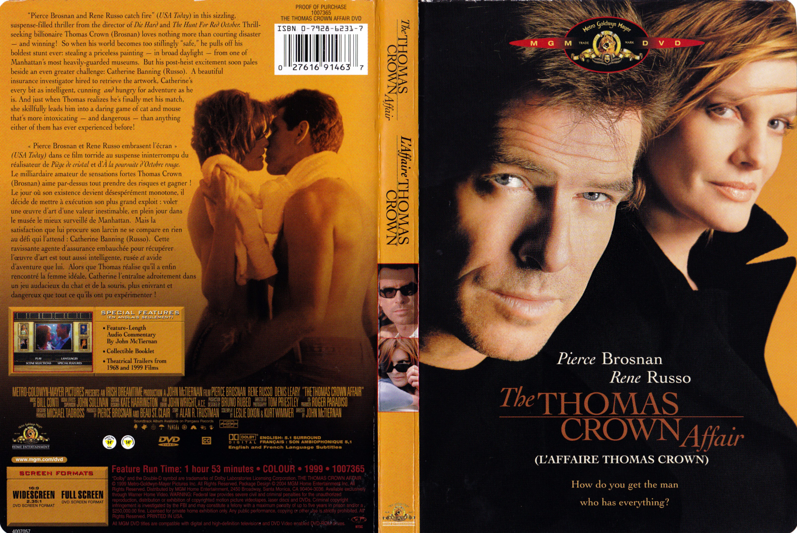 Jaquette DVD The Thomas Crown affair - L