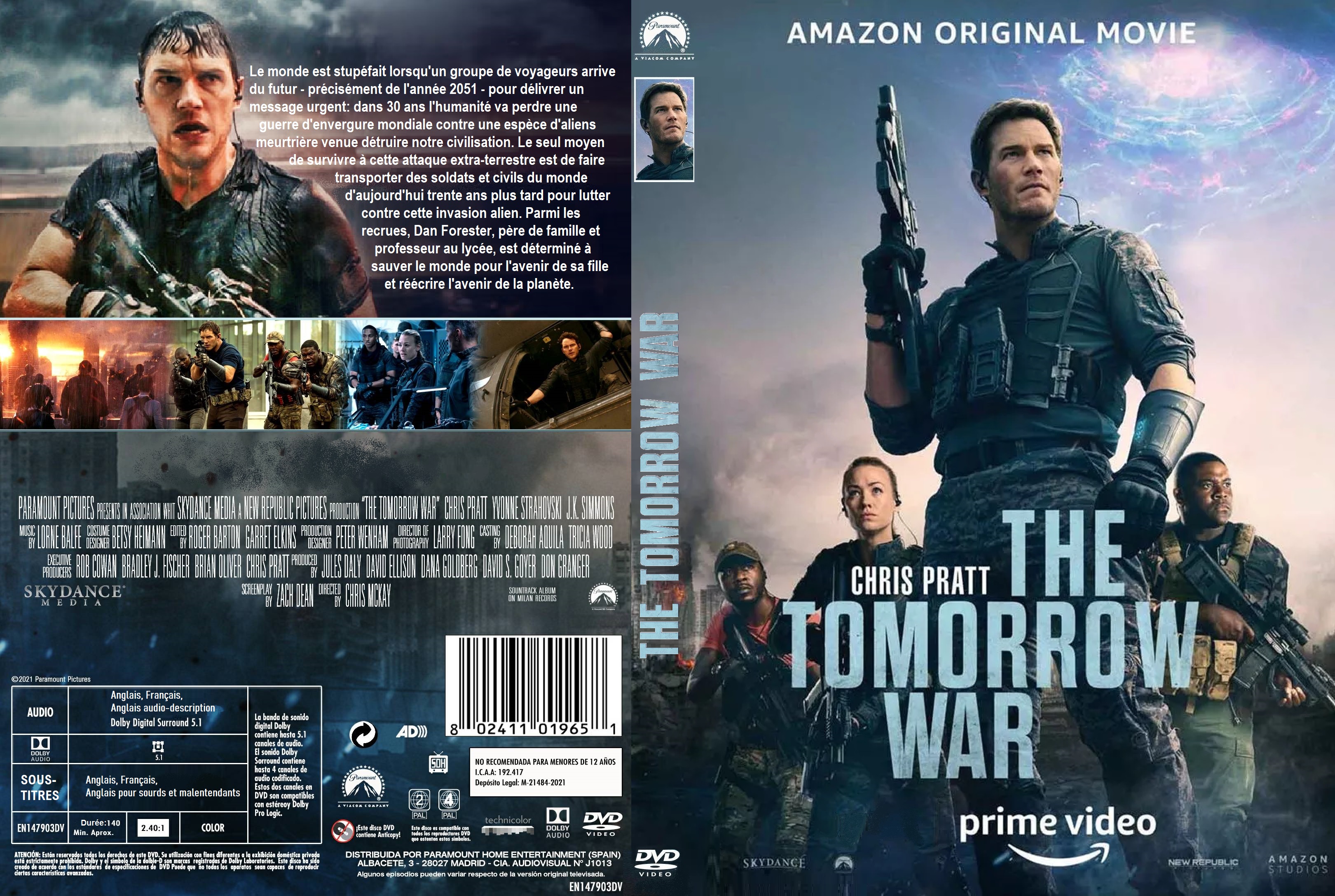 Jaquette DVD The Tomorrow War custom