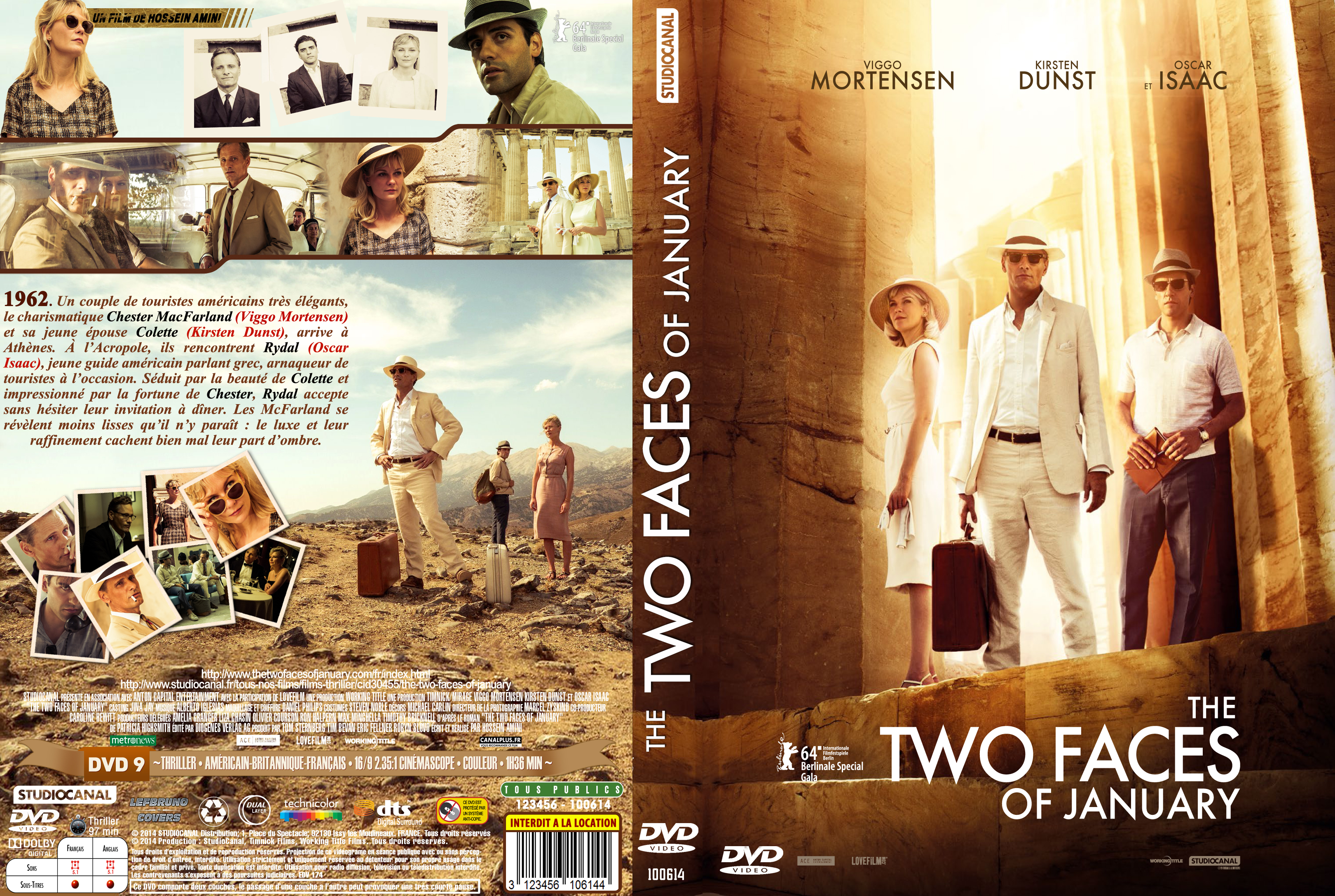 Jaquette DVD The Two Faces of January custom