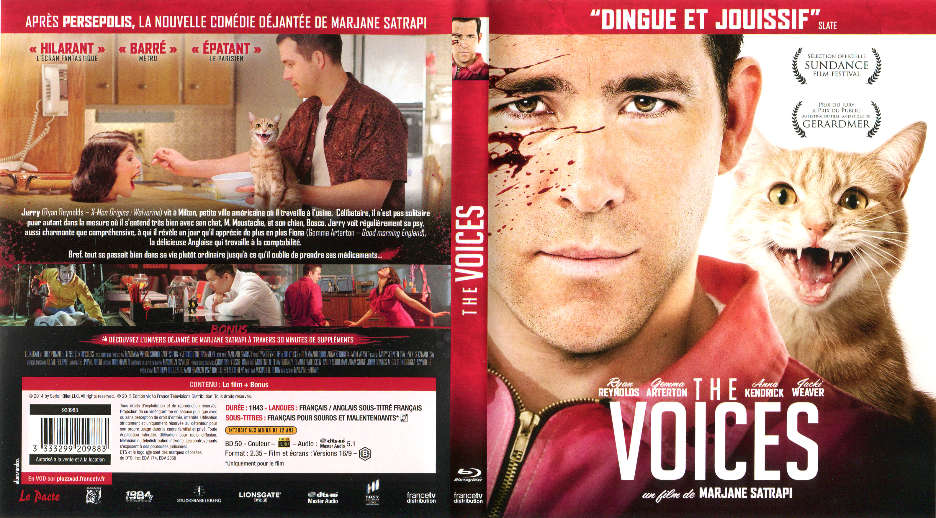 Jaquette DVD The Voices (BLU-RAY)