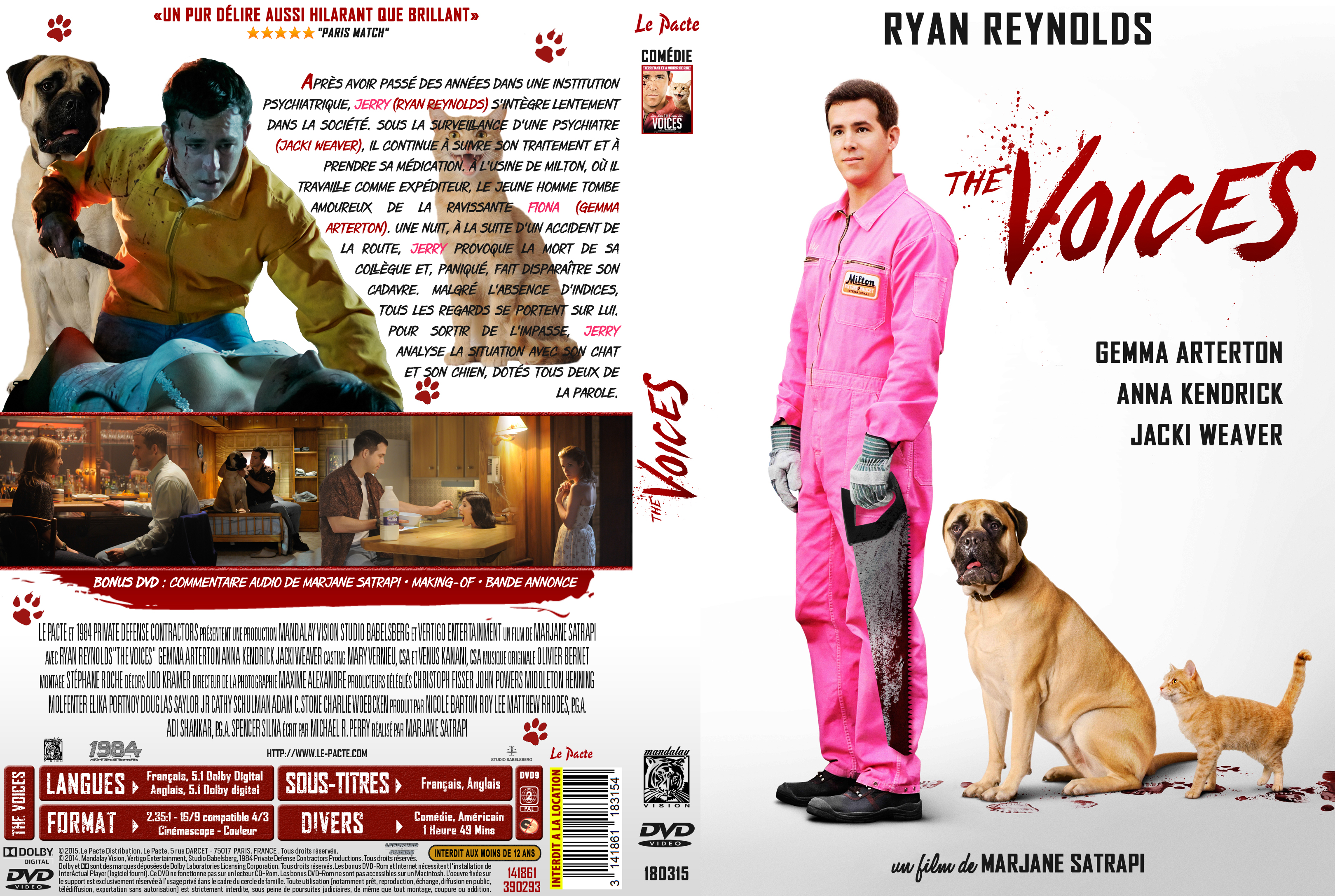 Jaquette DVD The Voices custom