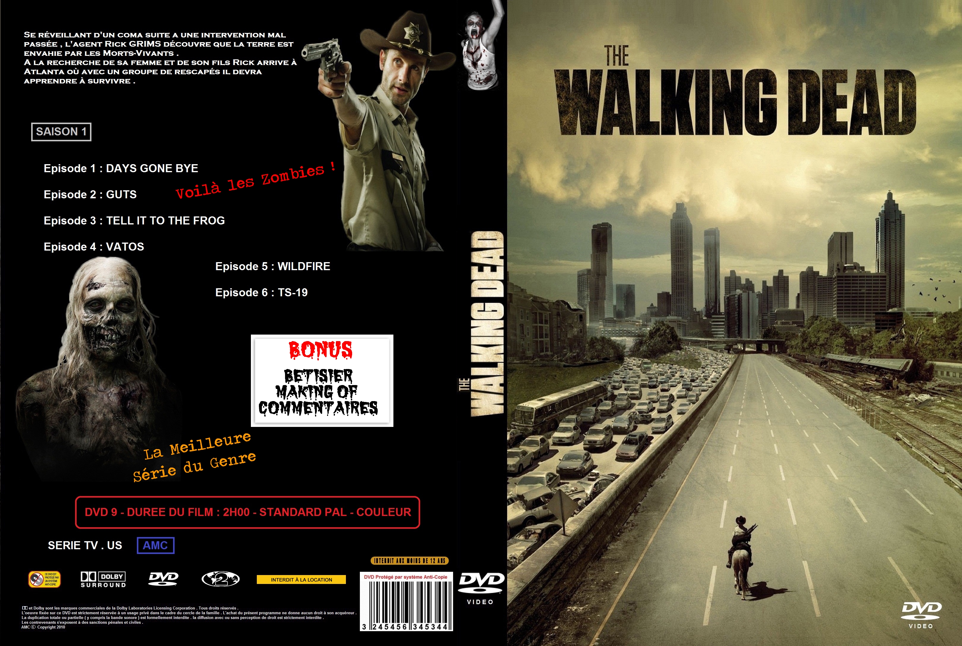 Jaquette DVD The Walking Dead Saison 1 custom v2