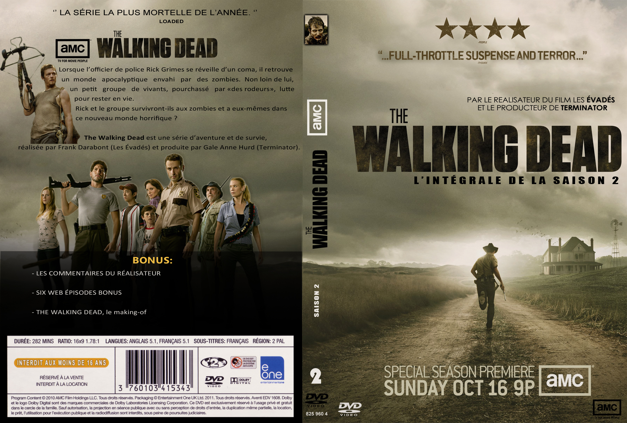 Jaquette DVD The Walking Dead Saison 2 custom