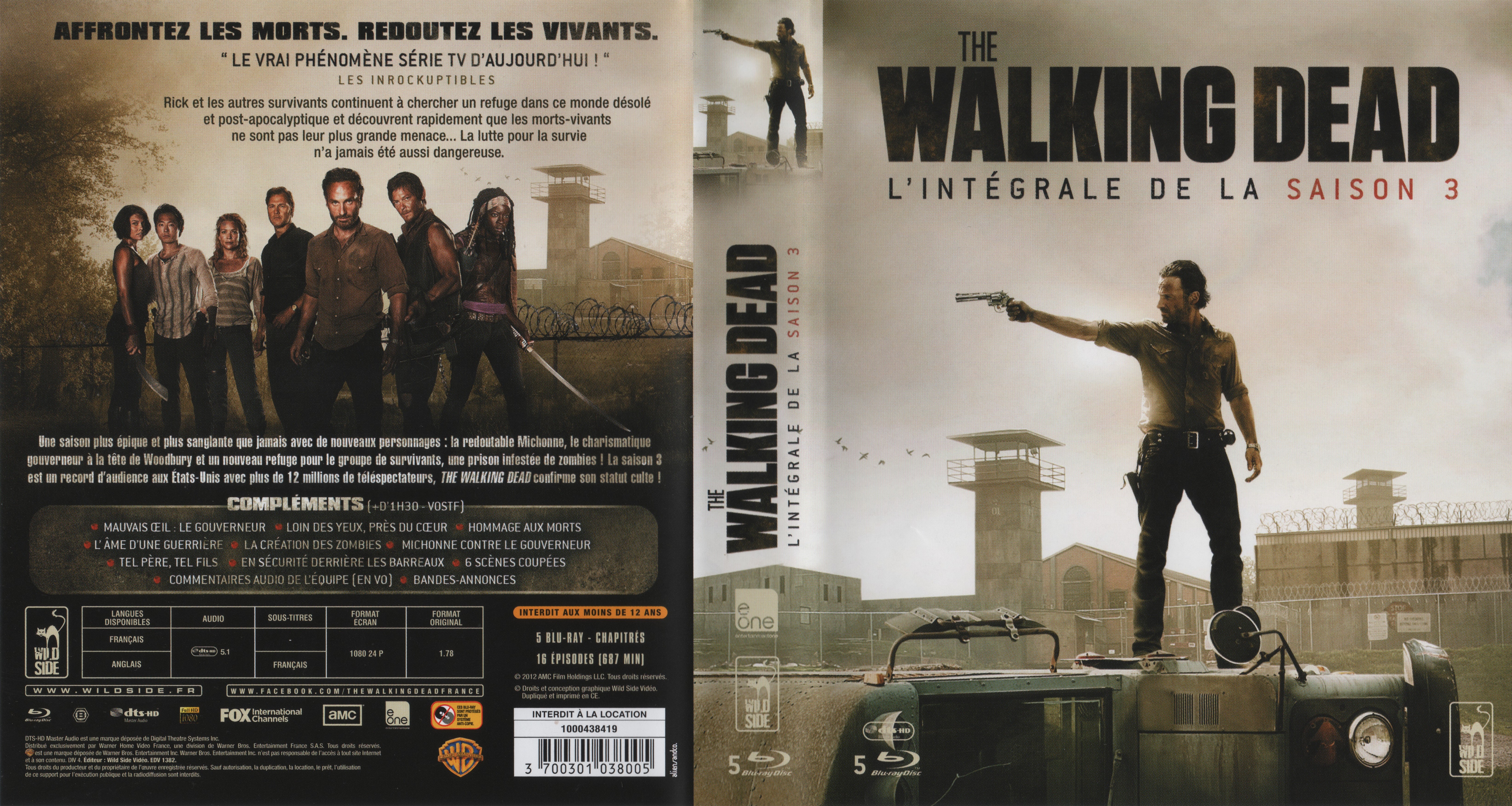 Jaquette DVD The Walking dead Saison 3 (BLU-RAY)