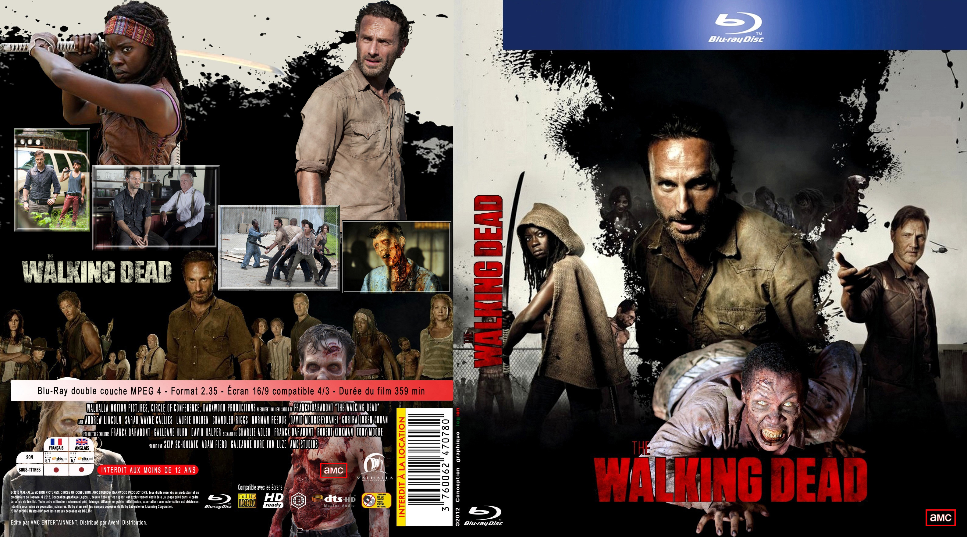 Jaquette DVD The Walking dead Saison 3 (BLU-RAY) custom