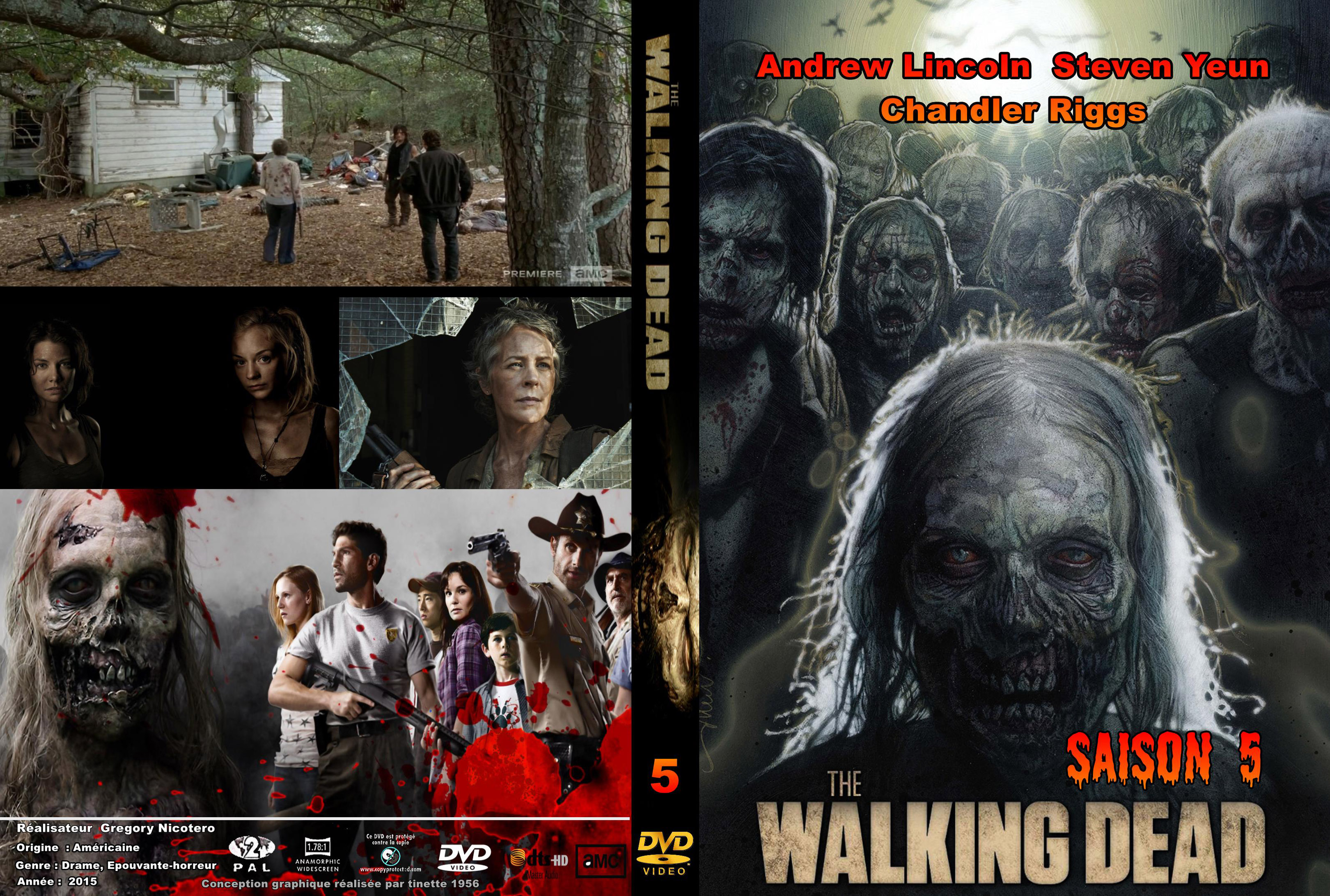 Jaquette DVD The Walking dead Saison 5 custom v2