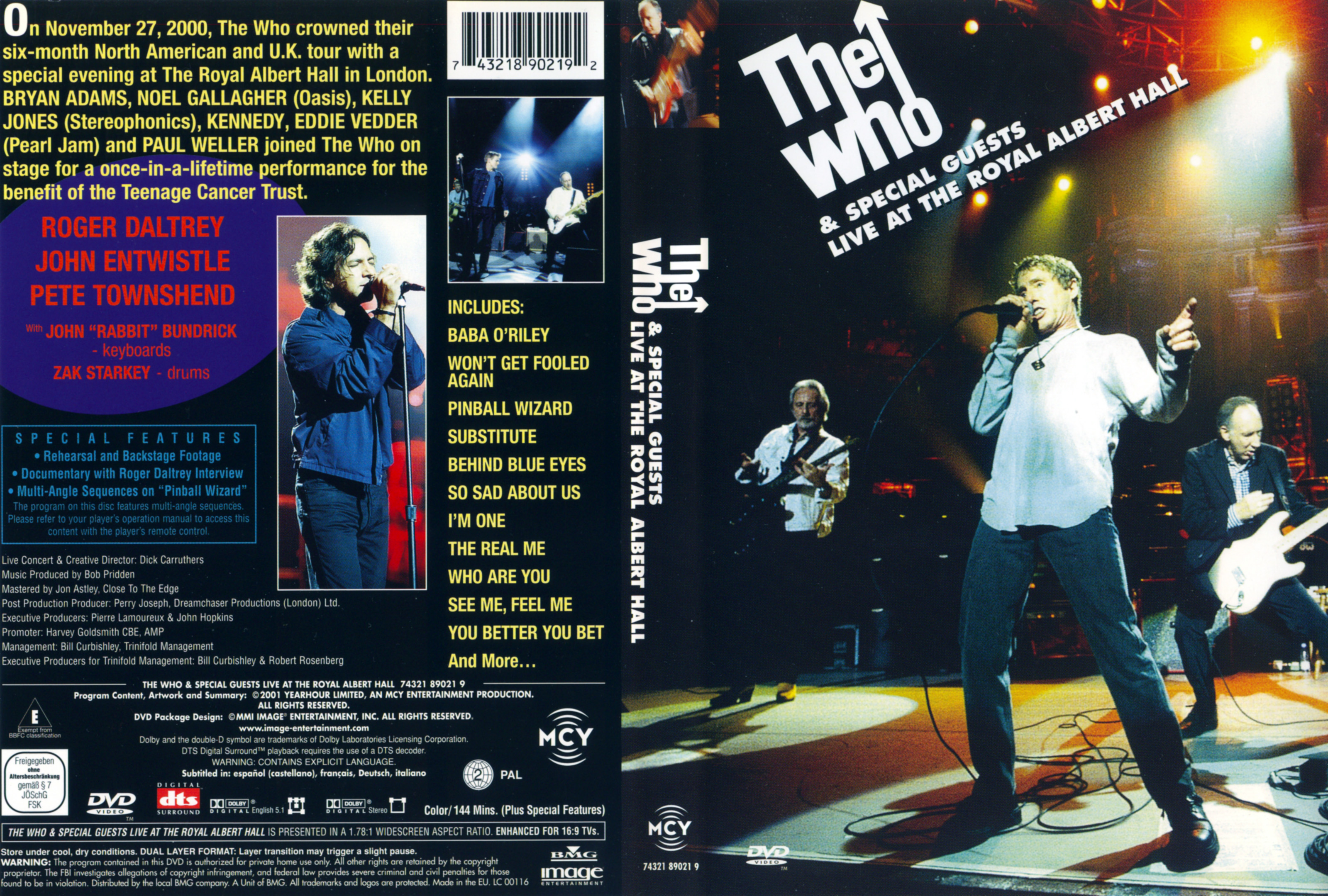 Jaquette DVD The Who Live royal Albert Hall