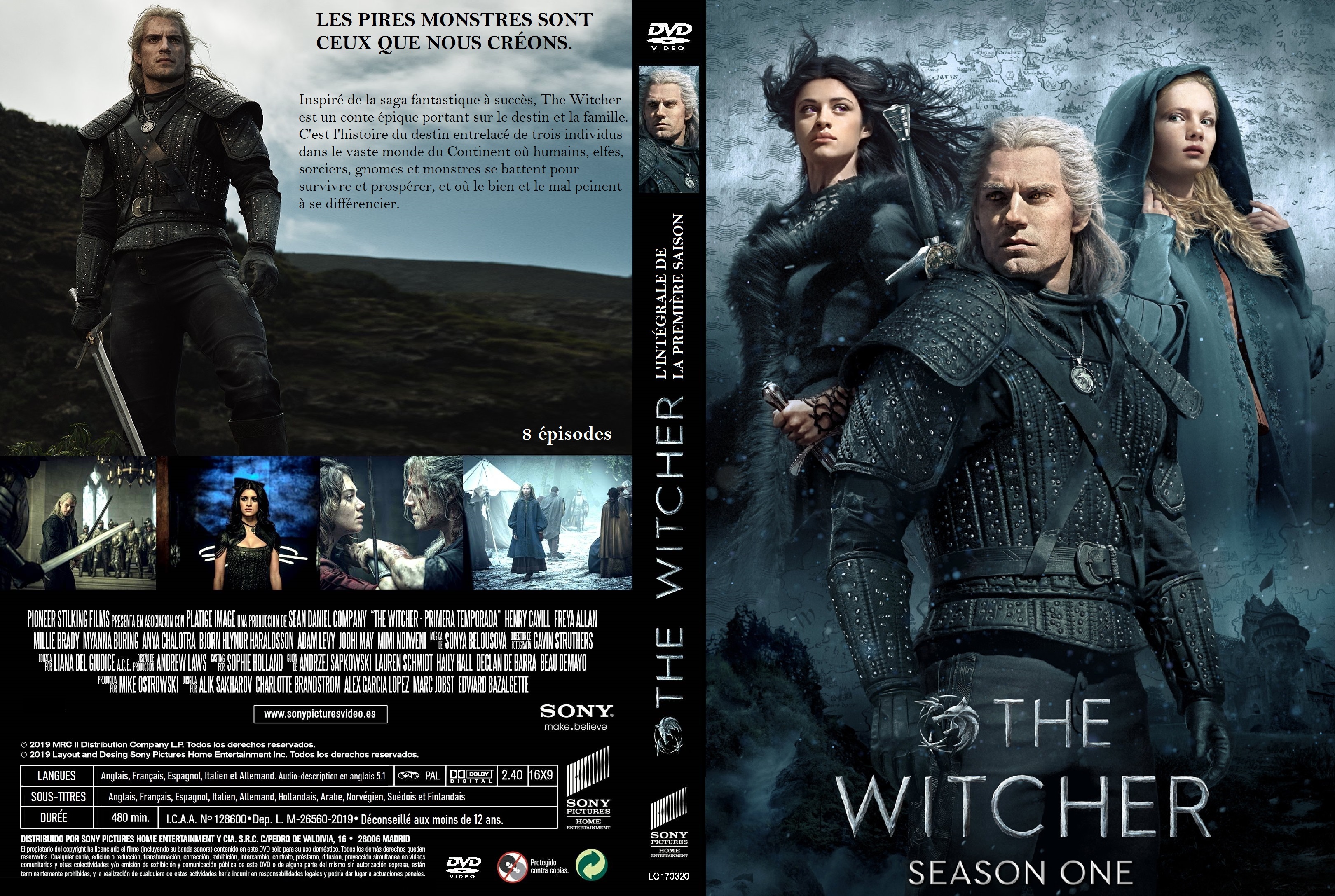 Jaquette DVD The Witcher Saison 01 Custom v2