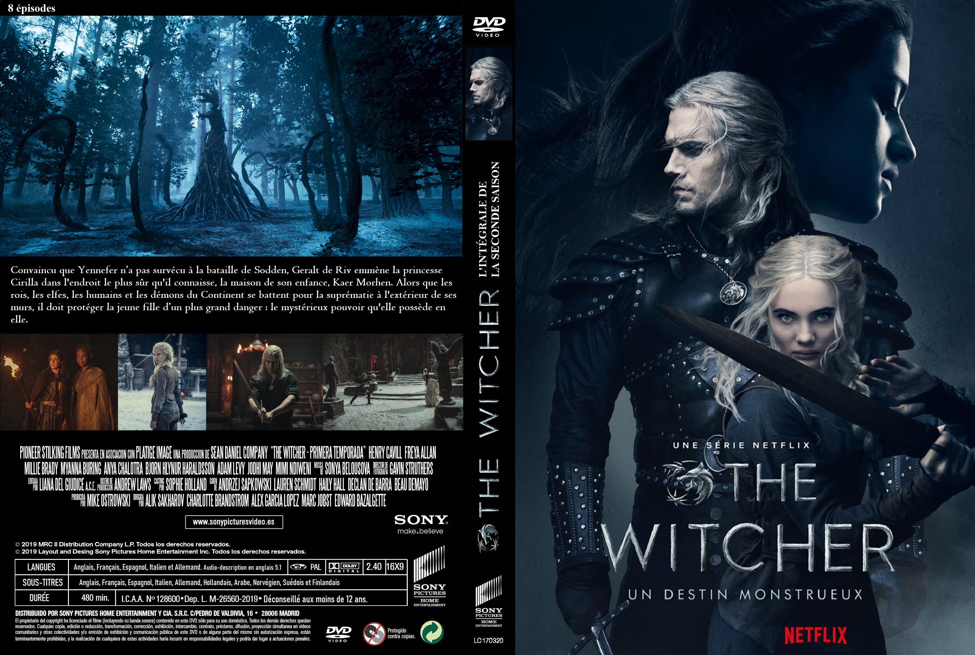 Jaquette DVD The Witcher Saison 02 Custom