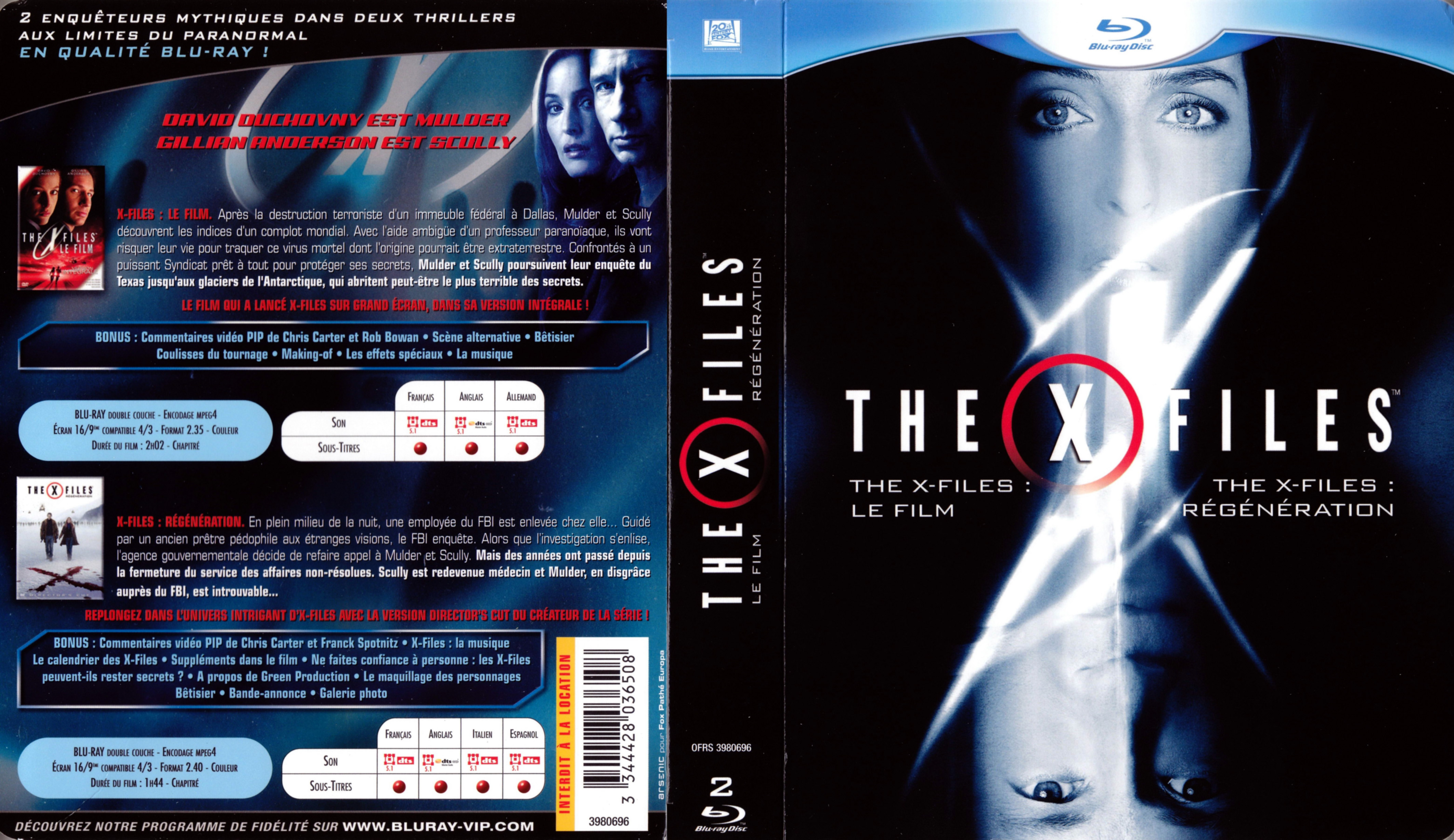 Jaquette DVD The X Files COFFRET 2 films  (BLU-RAY)