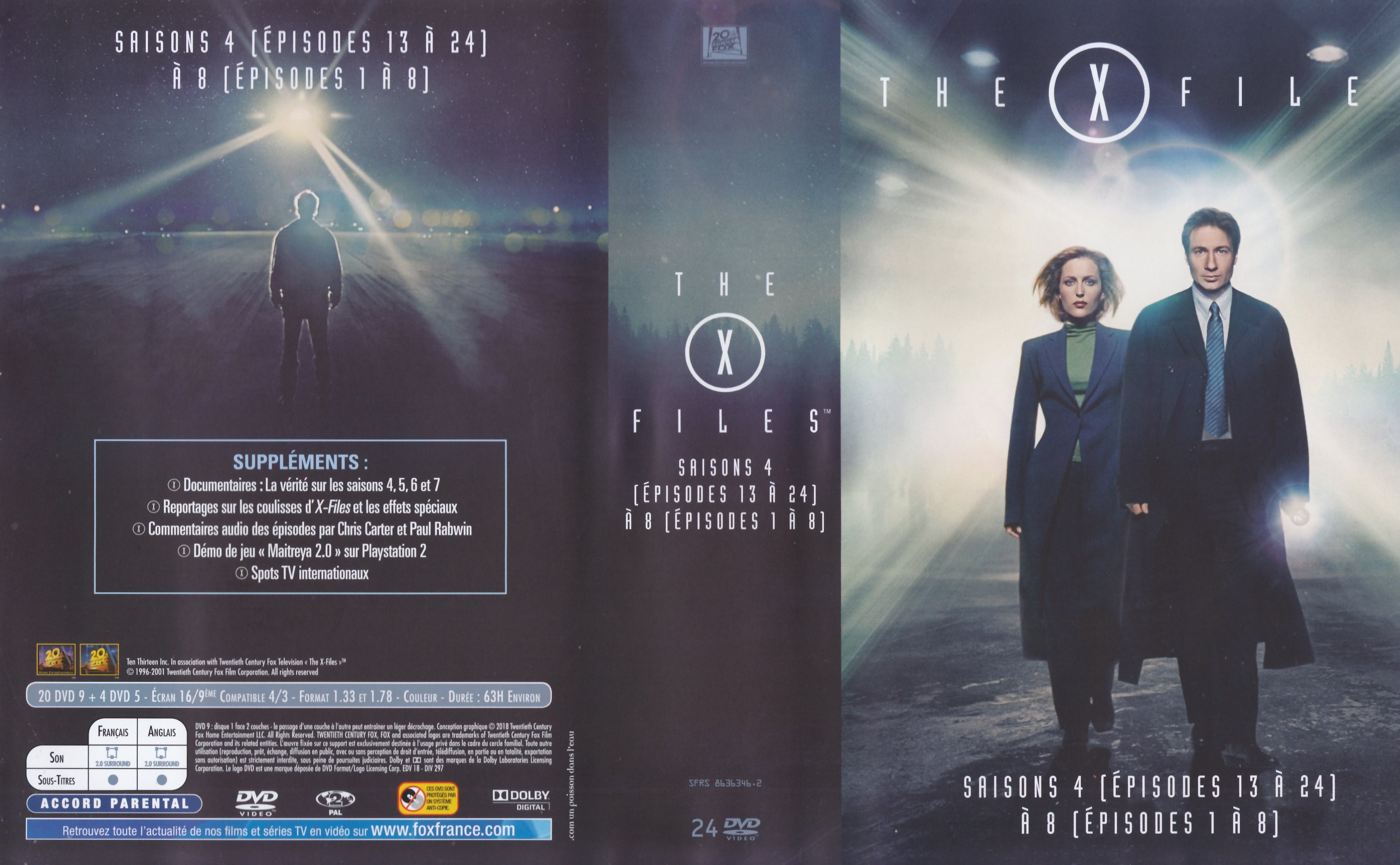 Jaquette DVD The X Files Saison 4 a 8 COFFRET