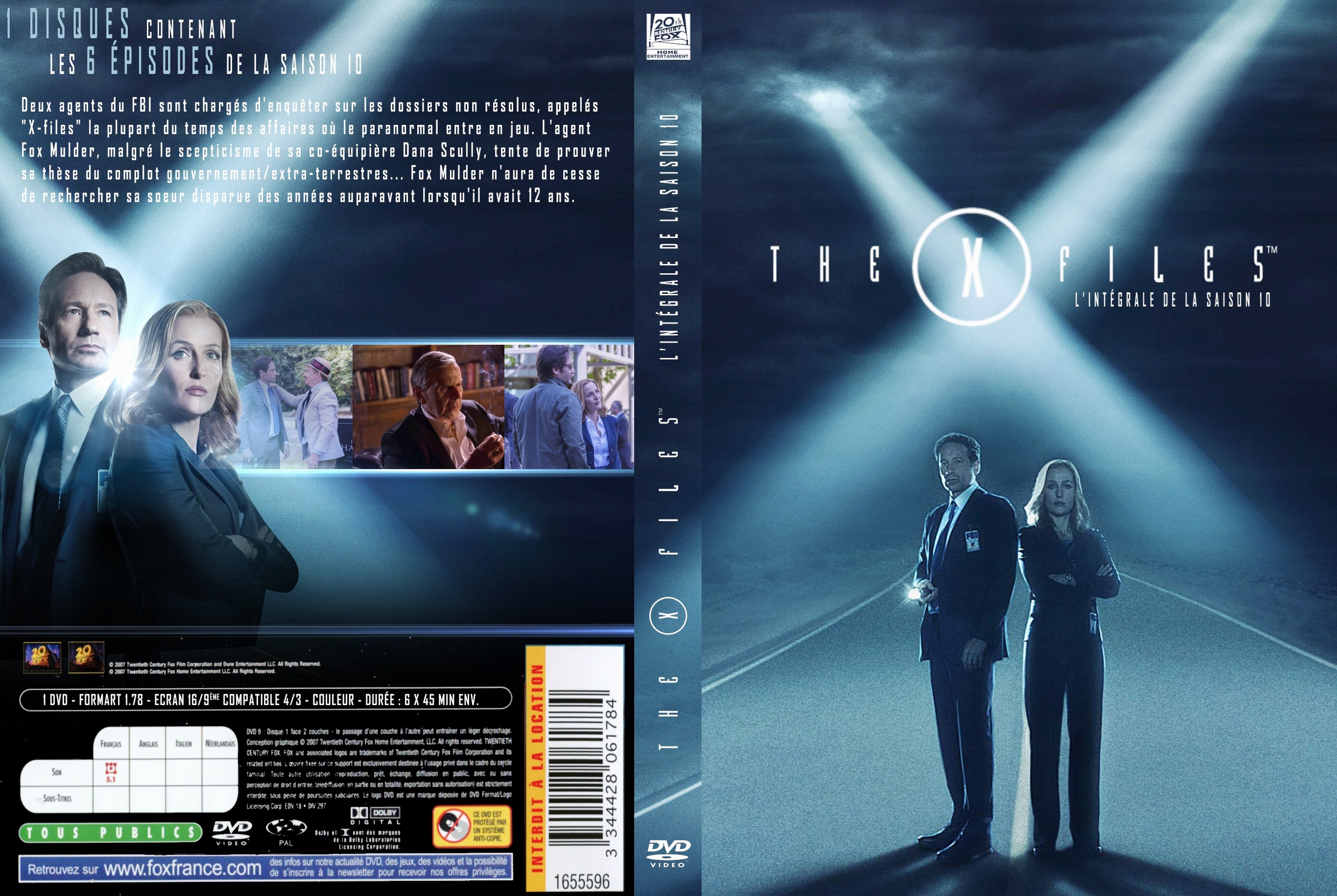 Jaquette DVD The X Files saison 10 custom