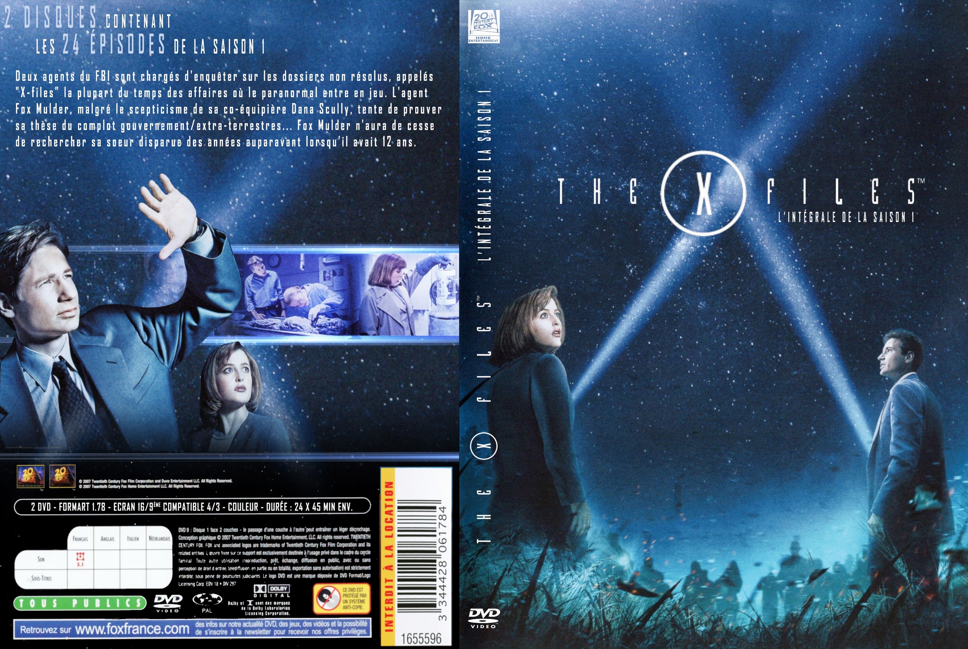 Jaquette DVD The X Files saison 1 custom