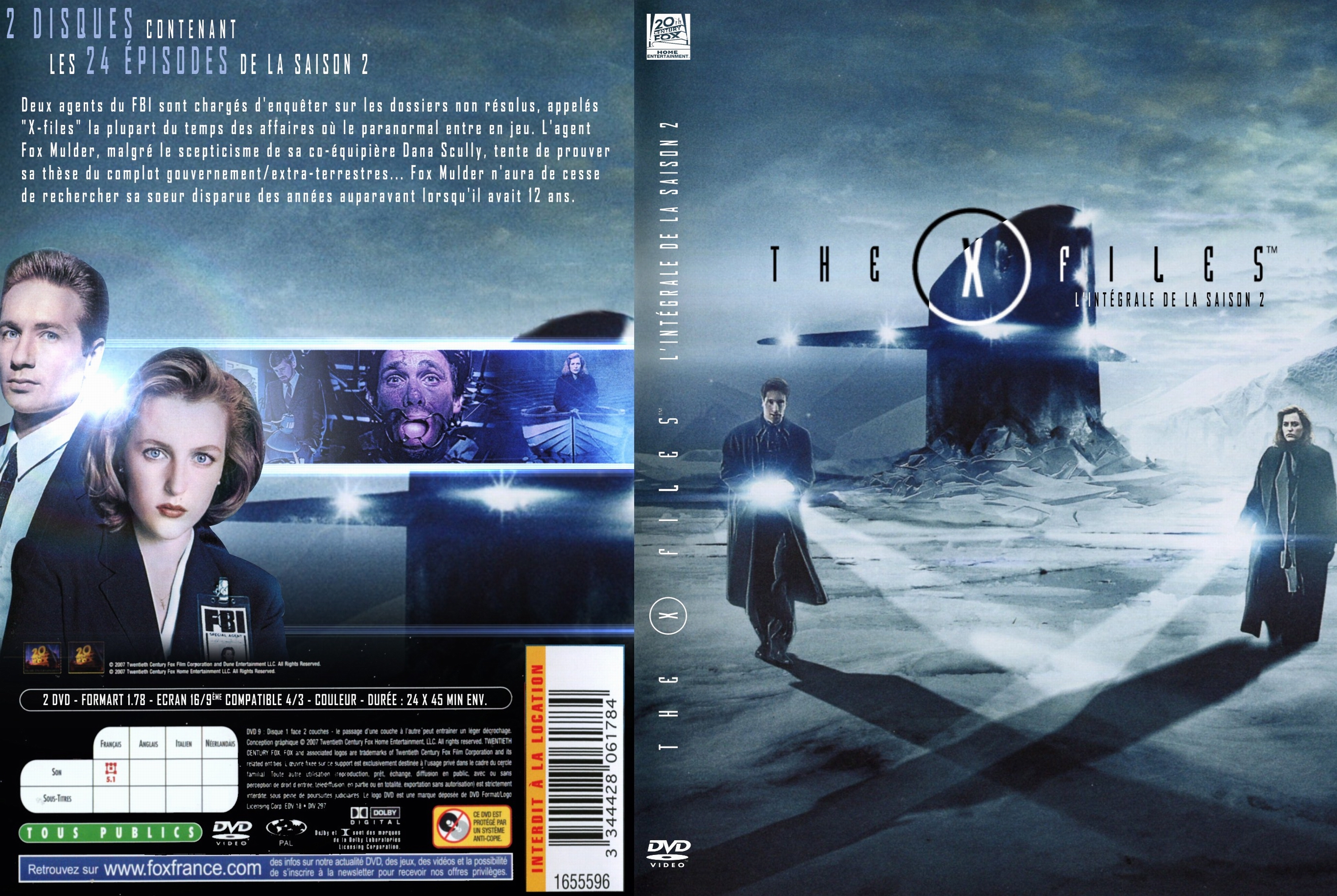 Jaquette DVD The X Files saison 2 custom