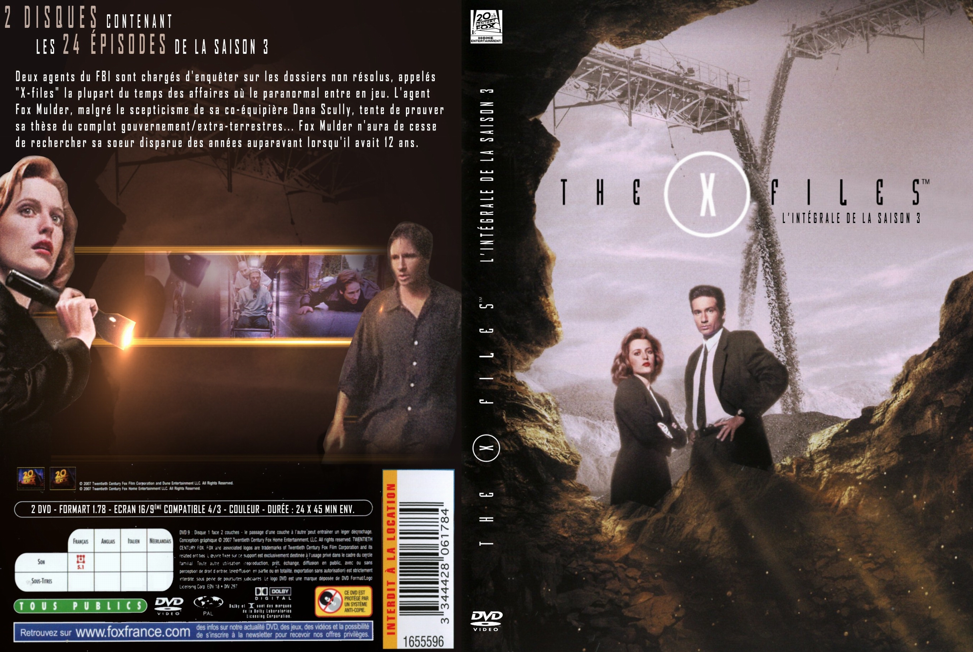 Jaquette DVD The X Files saison 3 custom