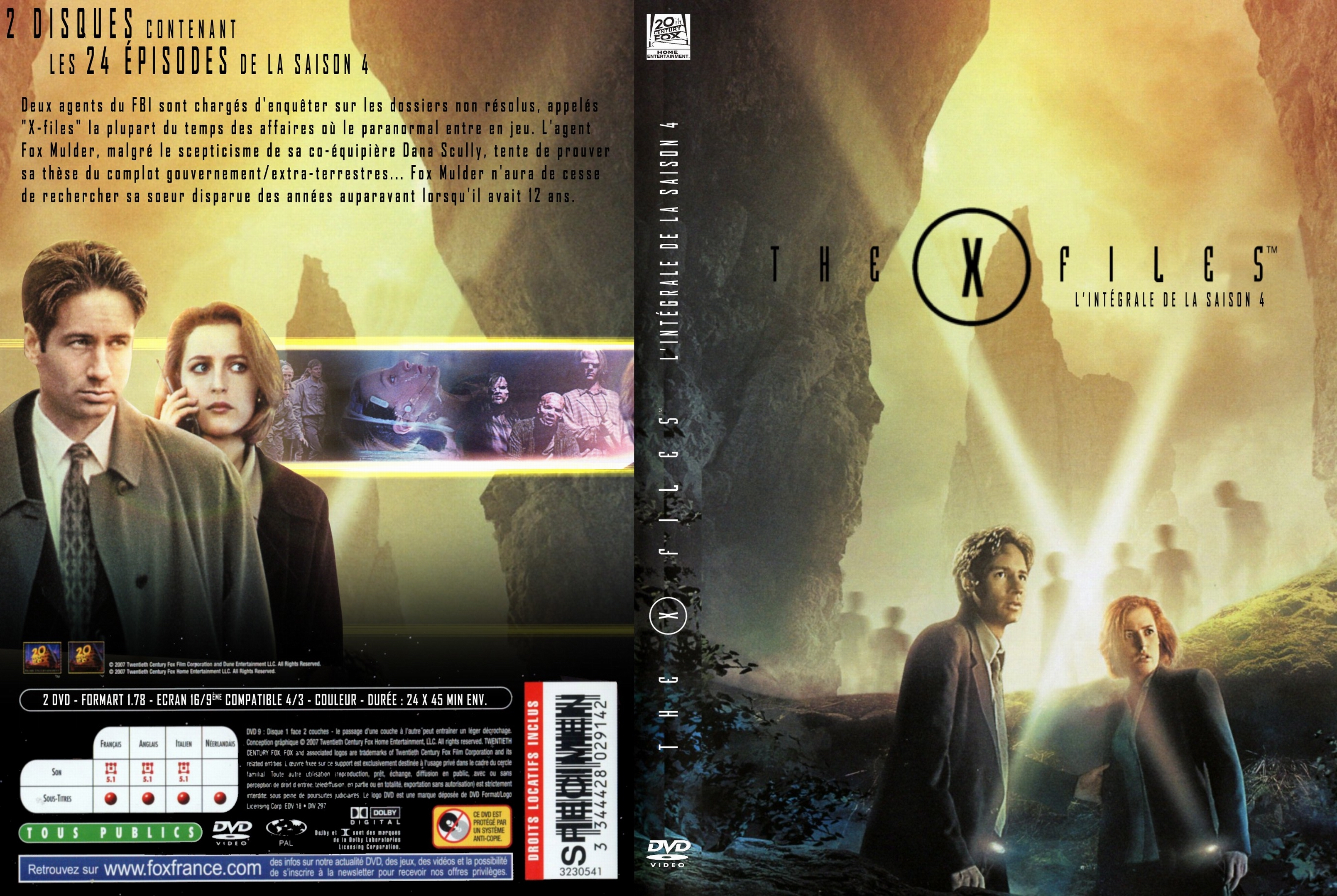 Jaquette DVD The X Files saison 4 custom
